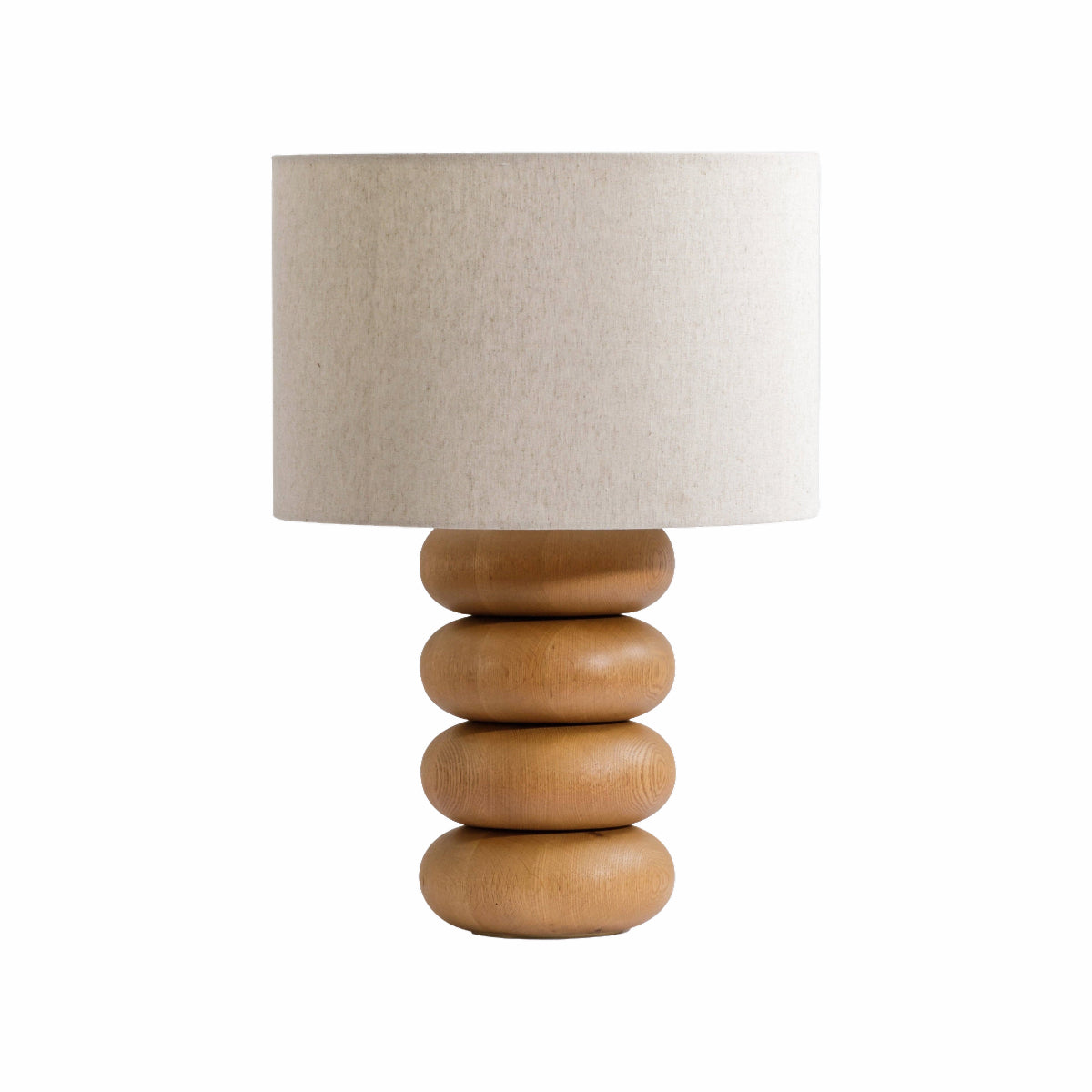 Sandia Oak Wood Table Lamp: Natural / Large