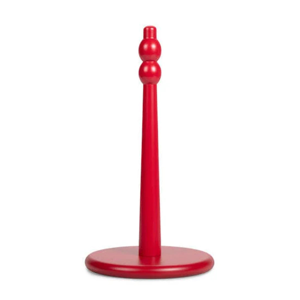 Wooden Kitchen Roll Holder in Chilli Red