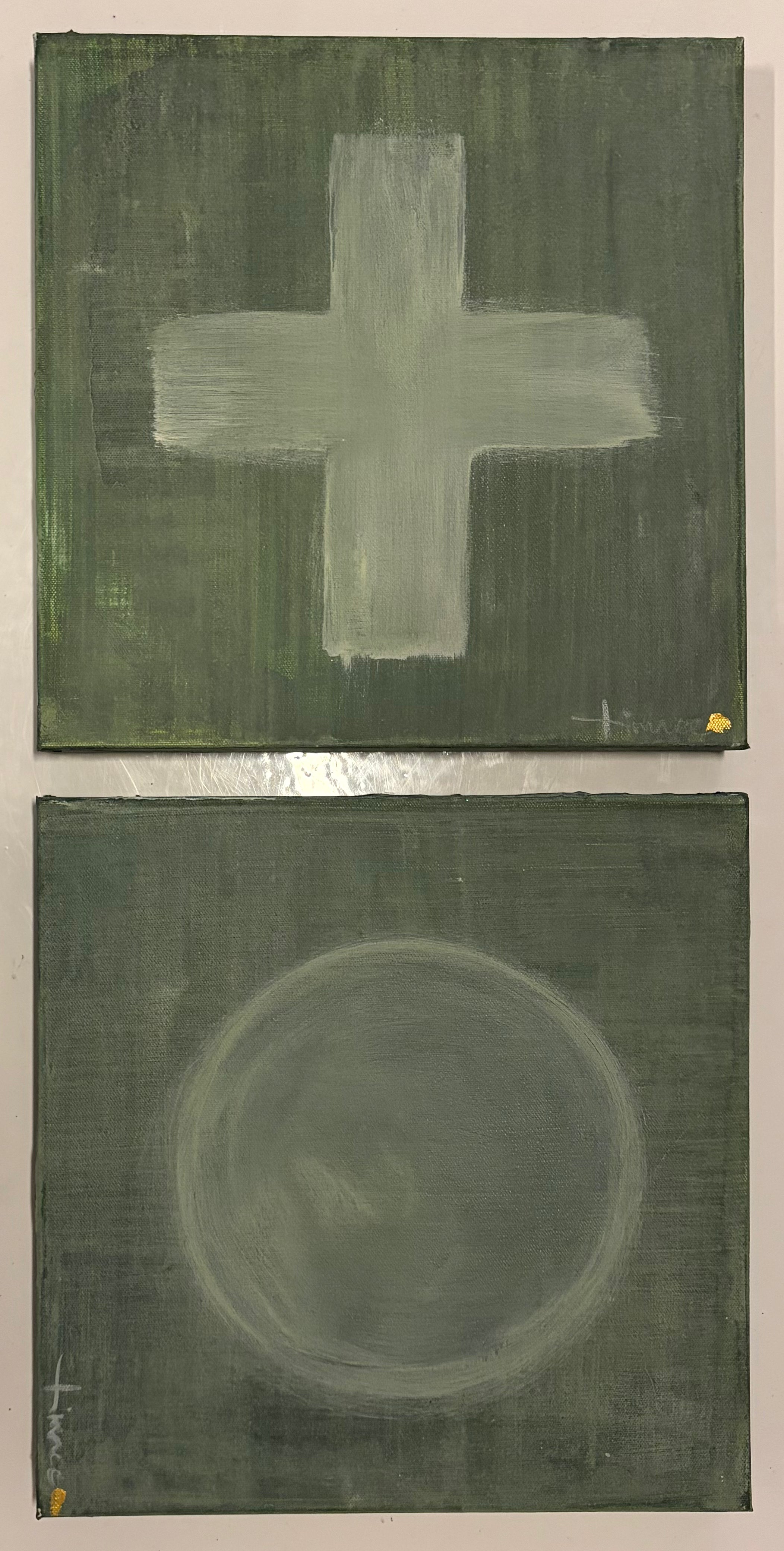 Timree Art, Positive Energy Pair 14”x14”