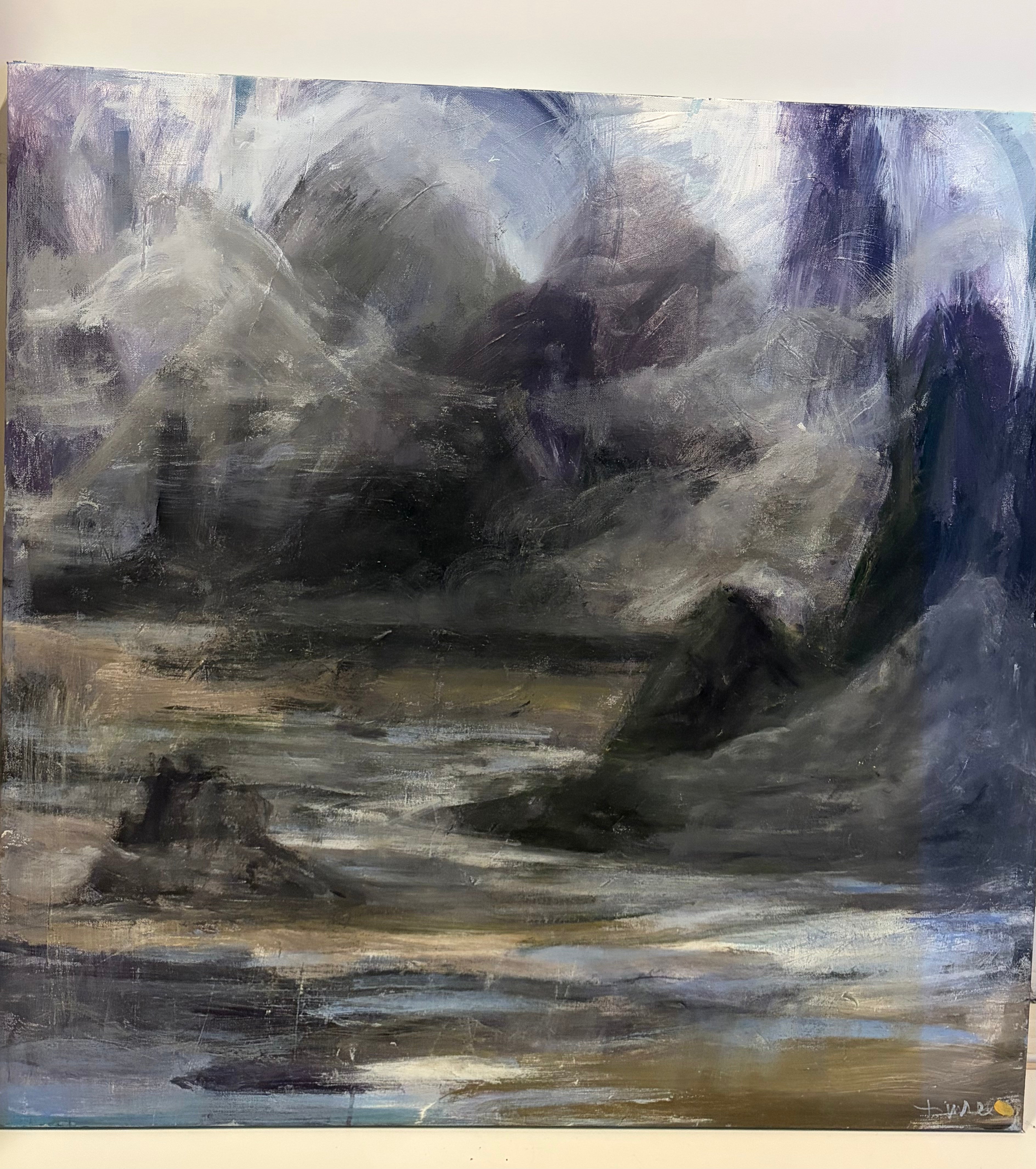 Timree Art, Dark Mountain 36”x36”