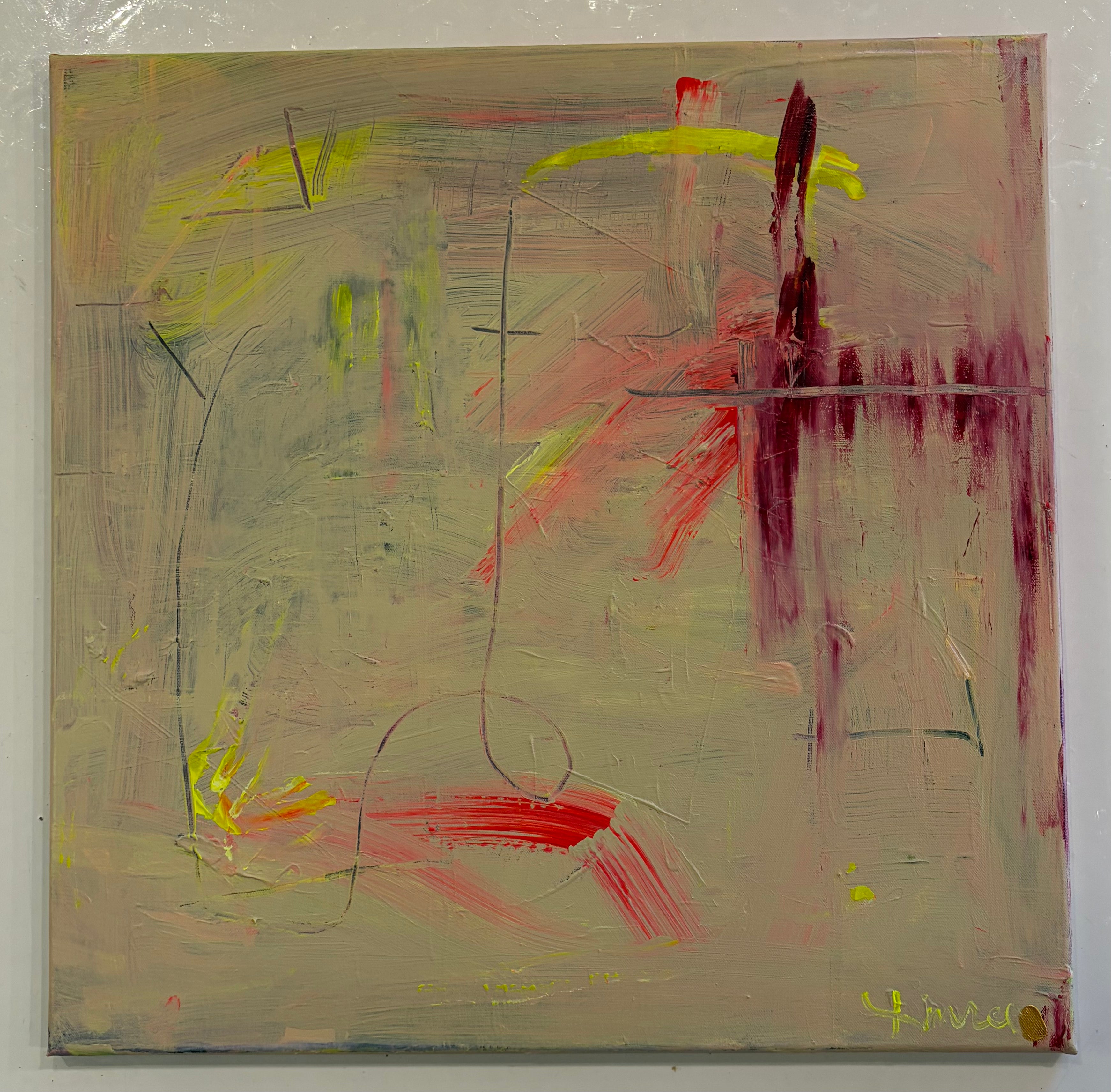 Timree Art, Neon Line work 24”x24”