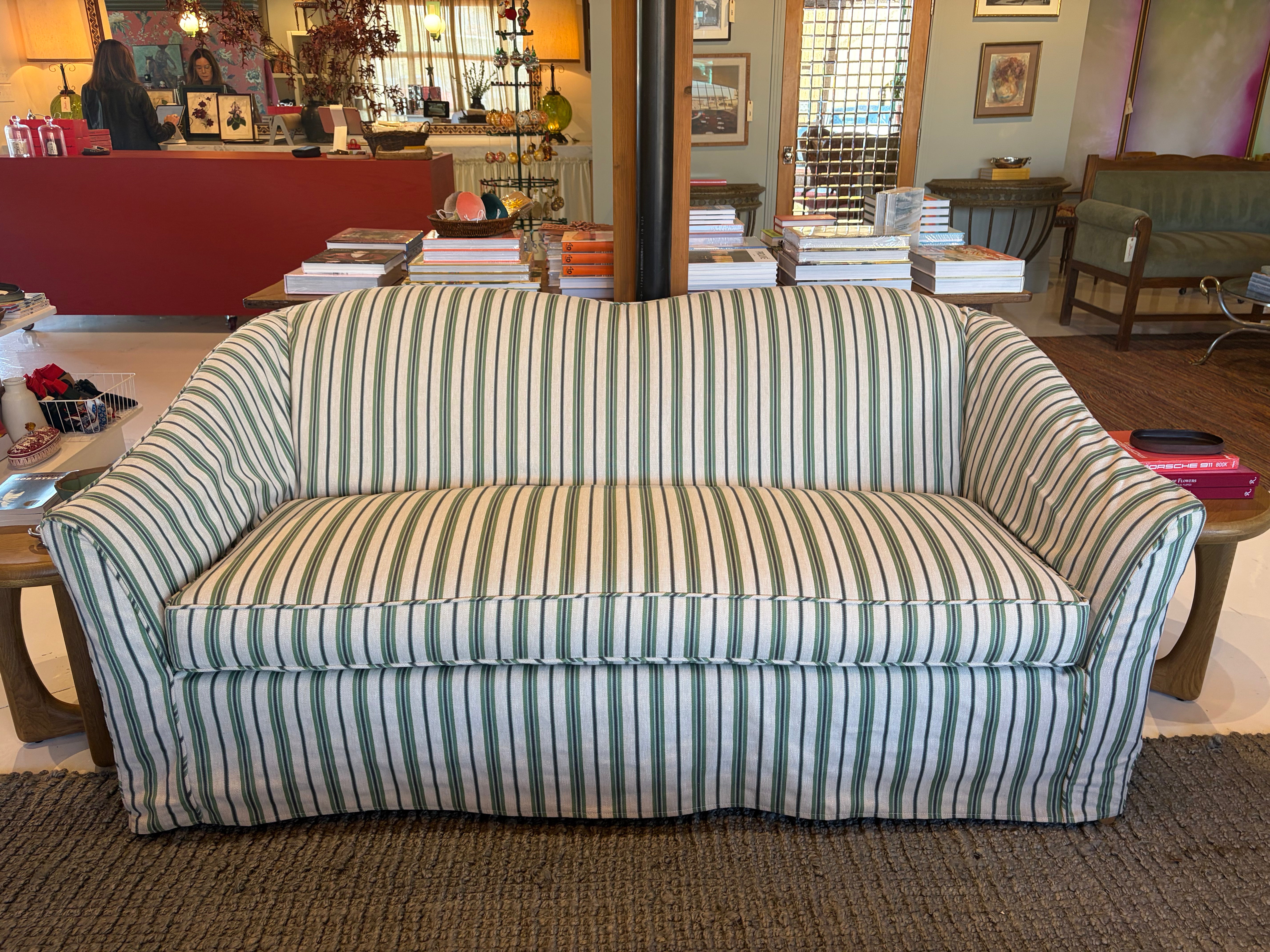 Striped Slipcover Sofa