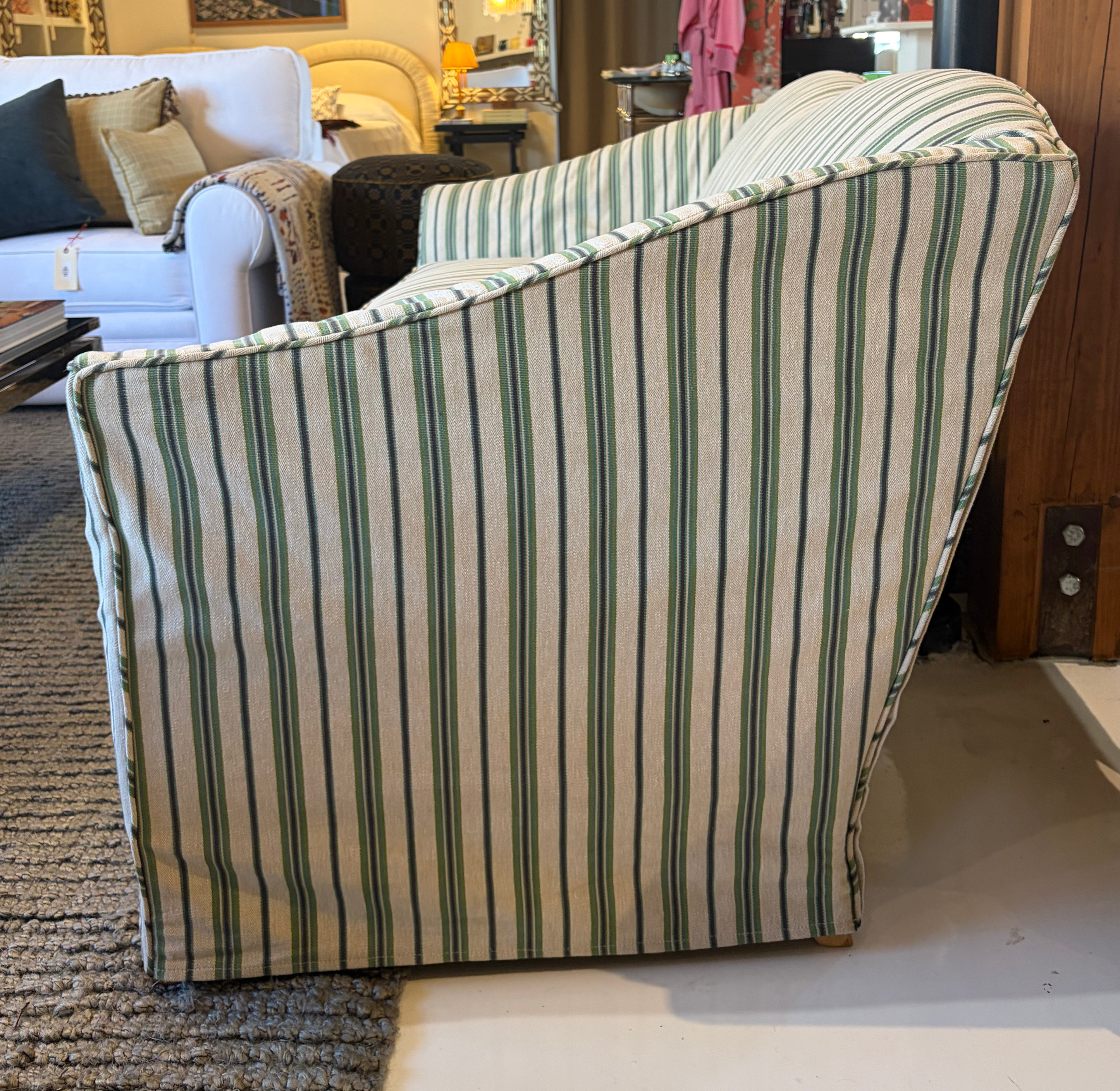 Striped Slipcover Sofa