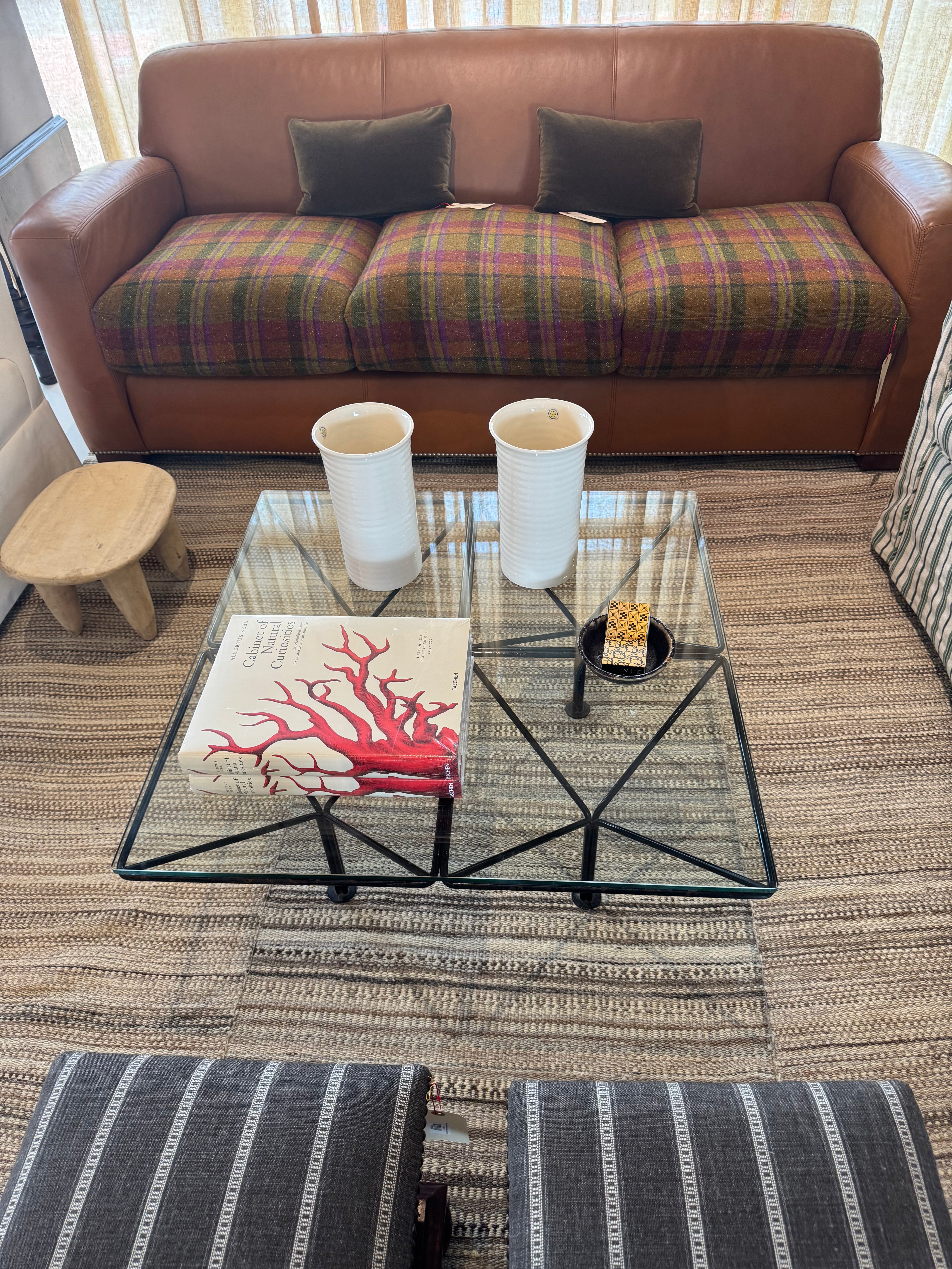 B&B Glass Top Italia Coffee Table