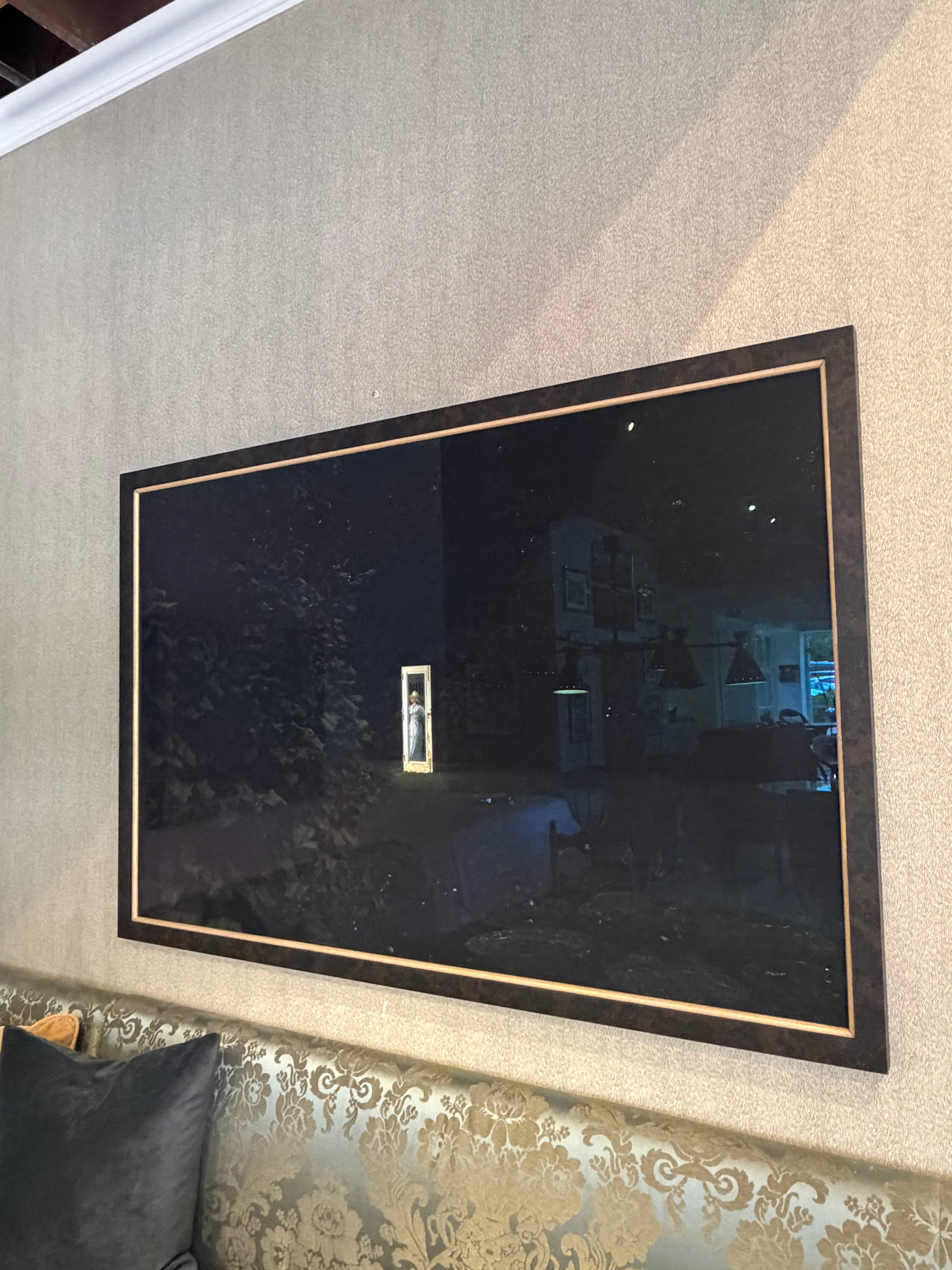 Lady in Door Framed Art