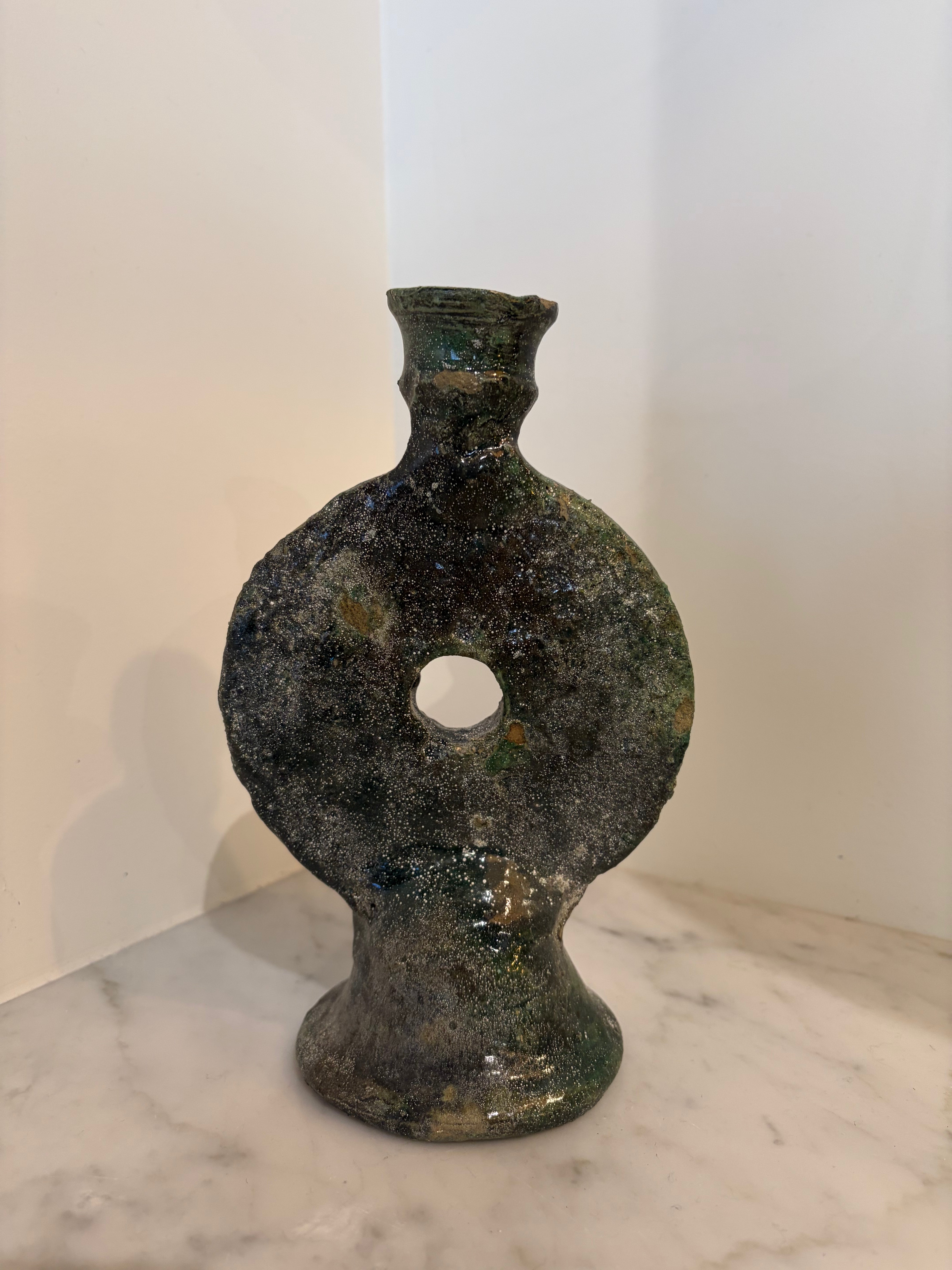 Ceramic Candleholders 8.5” H