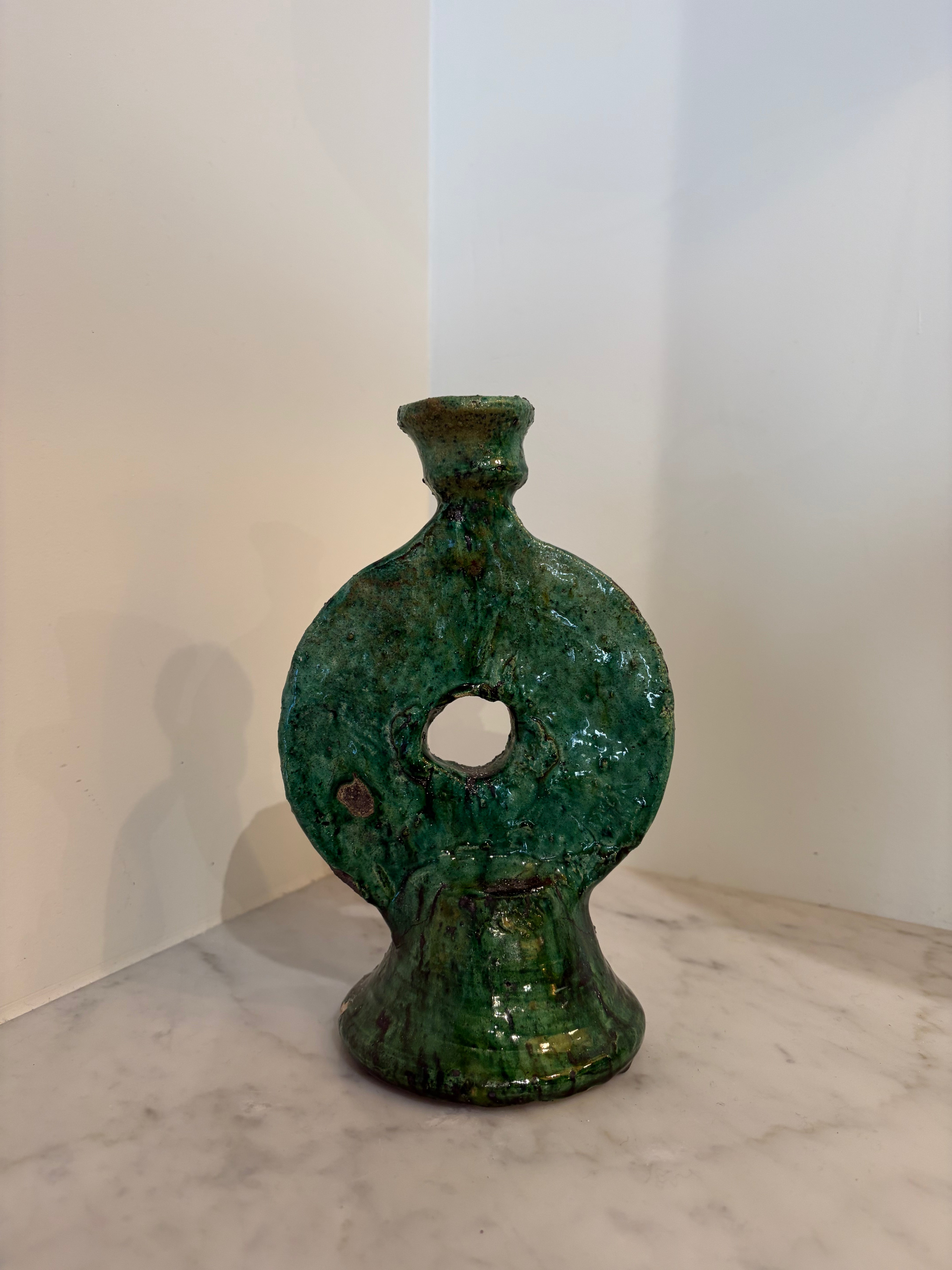 Ceramic Candleholders 8” H