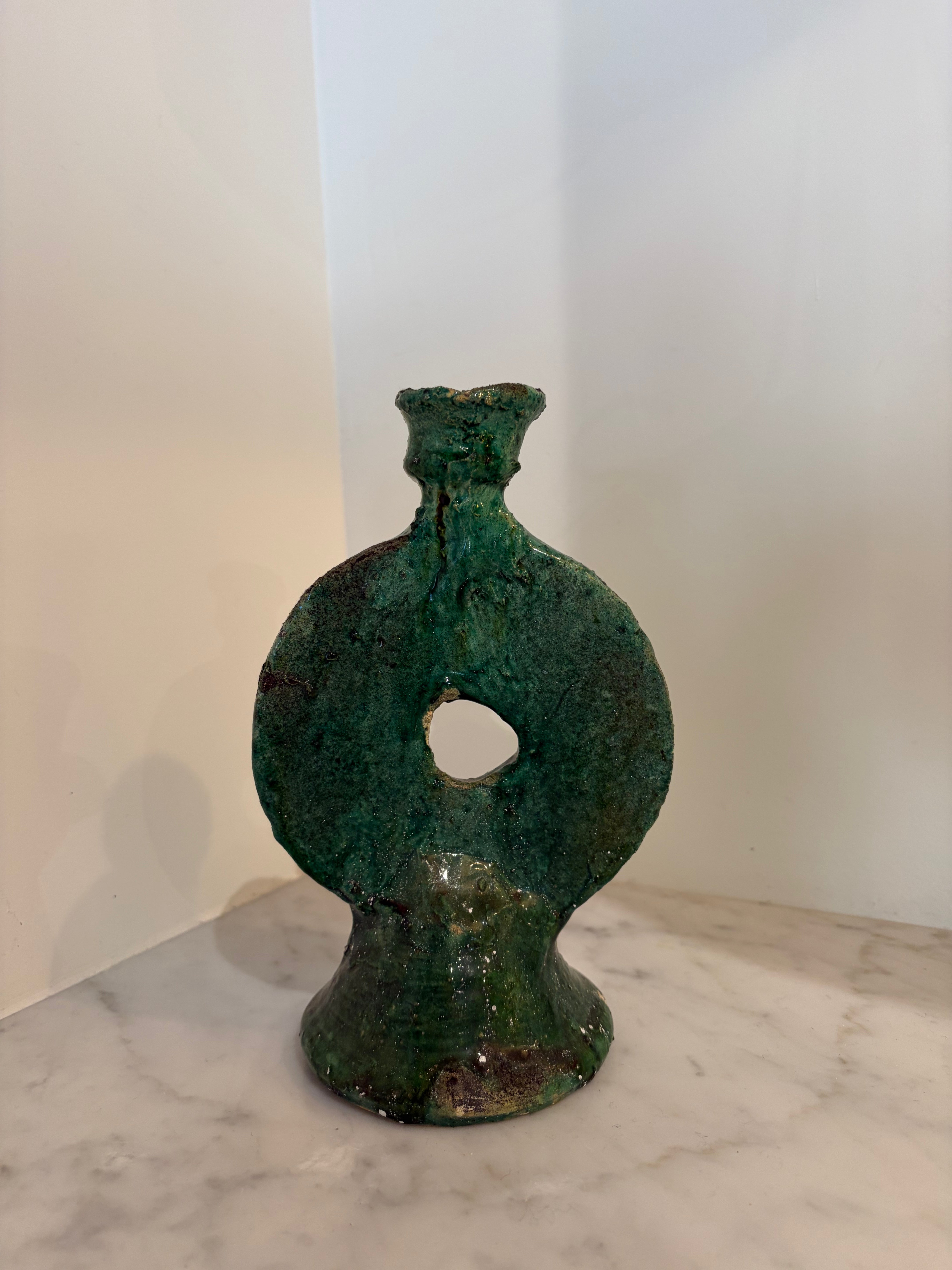 Ceramic Candleholders 8” H