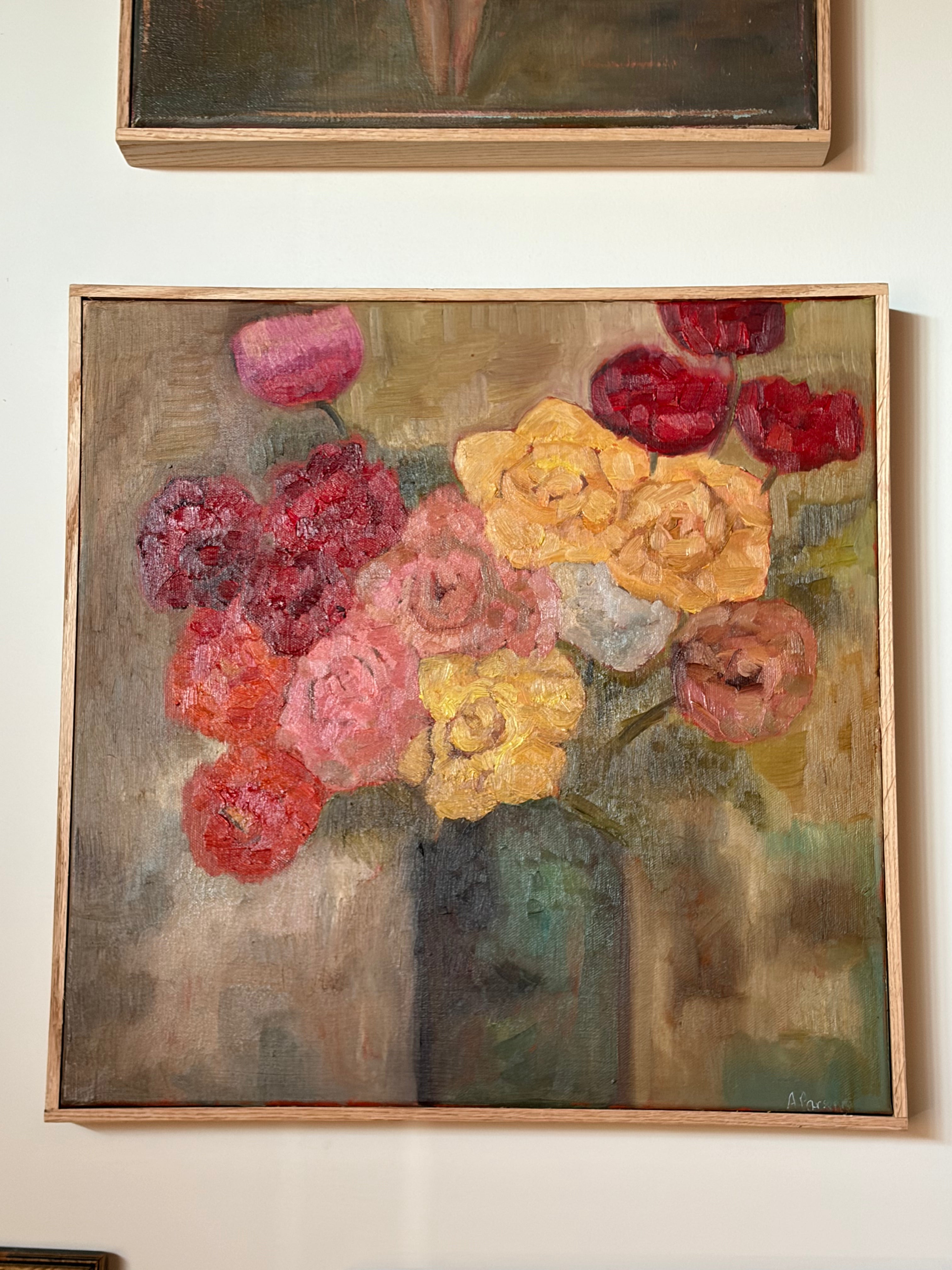 Bouquet in Vase oil painting 16x16