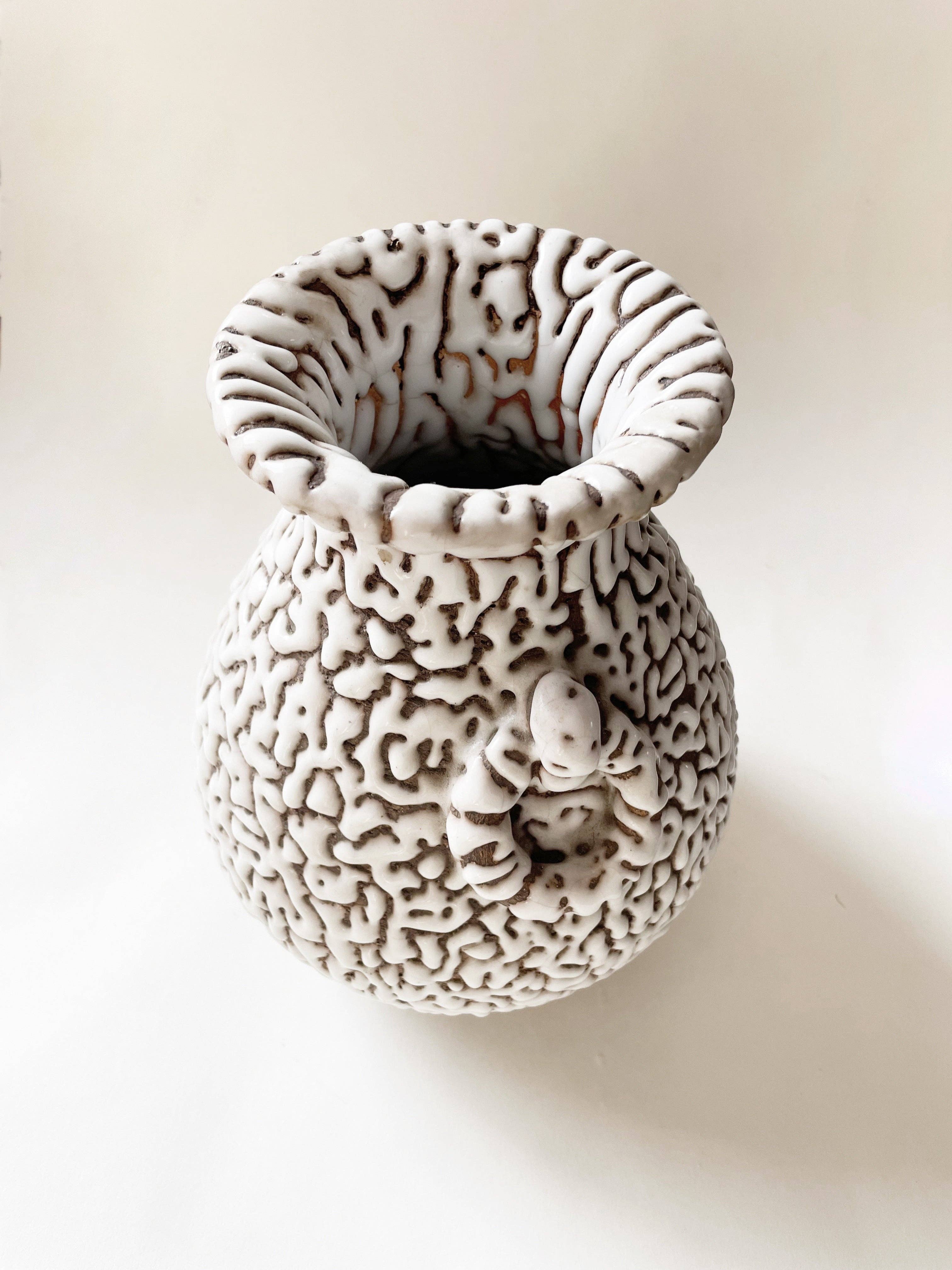 Large Meiji Japanese Vermiculated Vessel