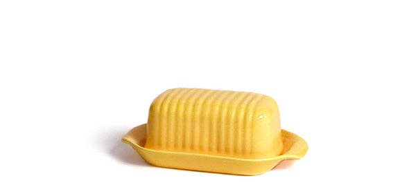 Bauer Butter Dish: Bauer Yellow