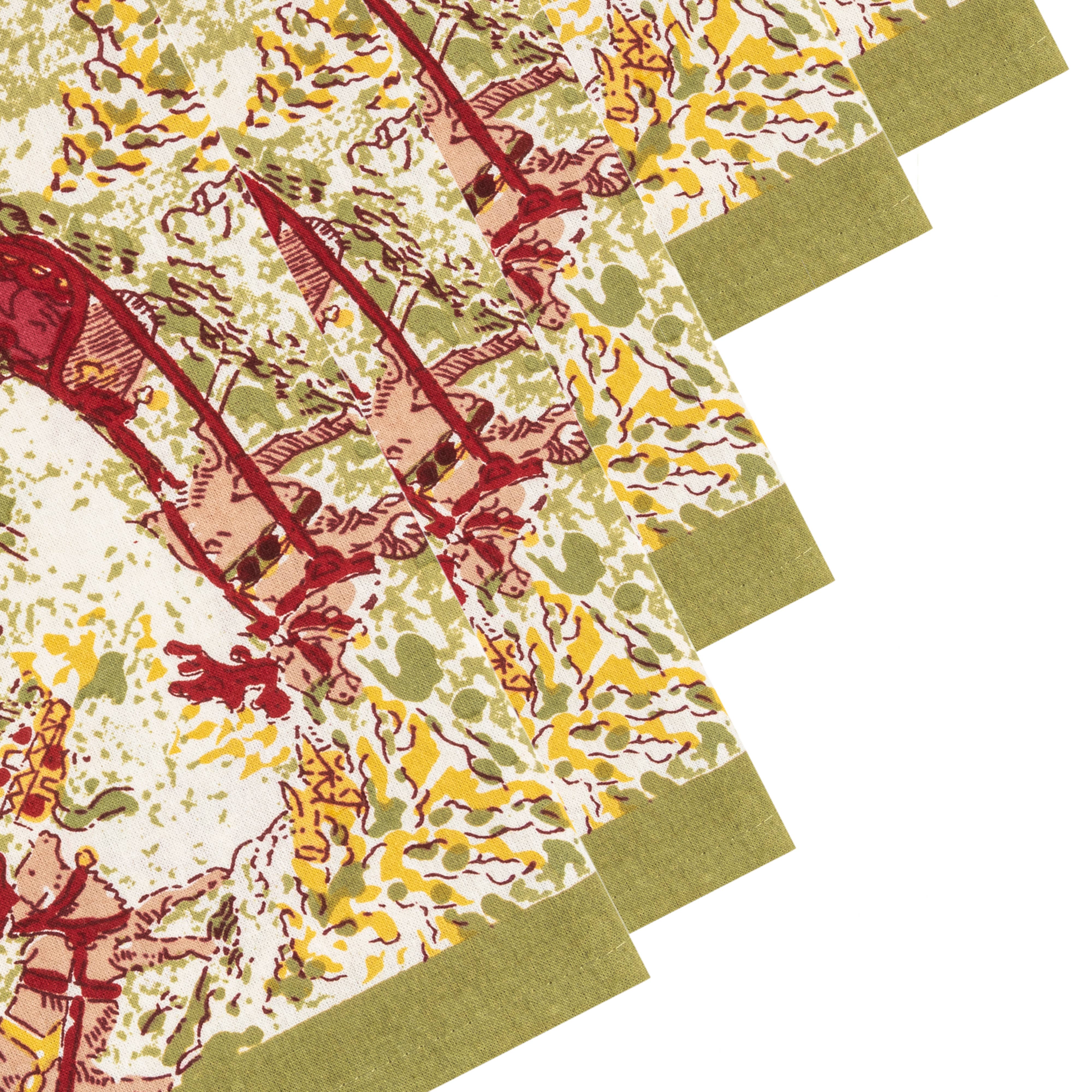 Renne Reindeer Red & Green Napkins - Set of 6