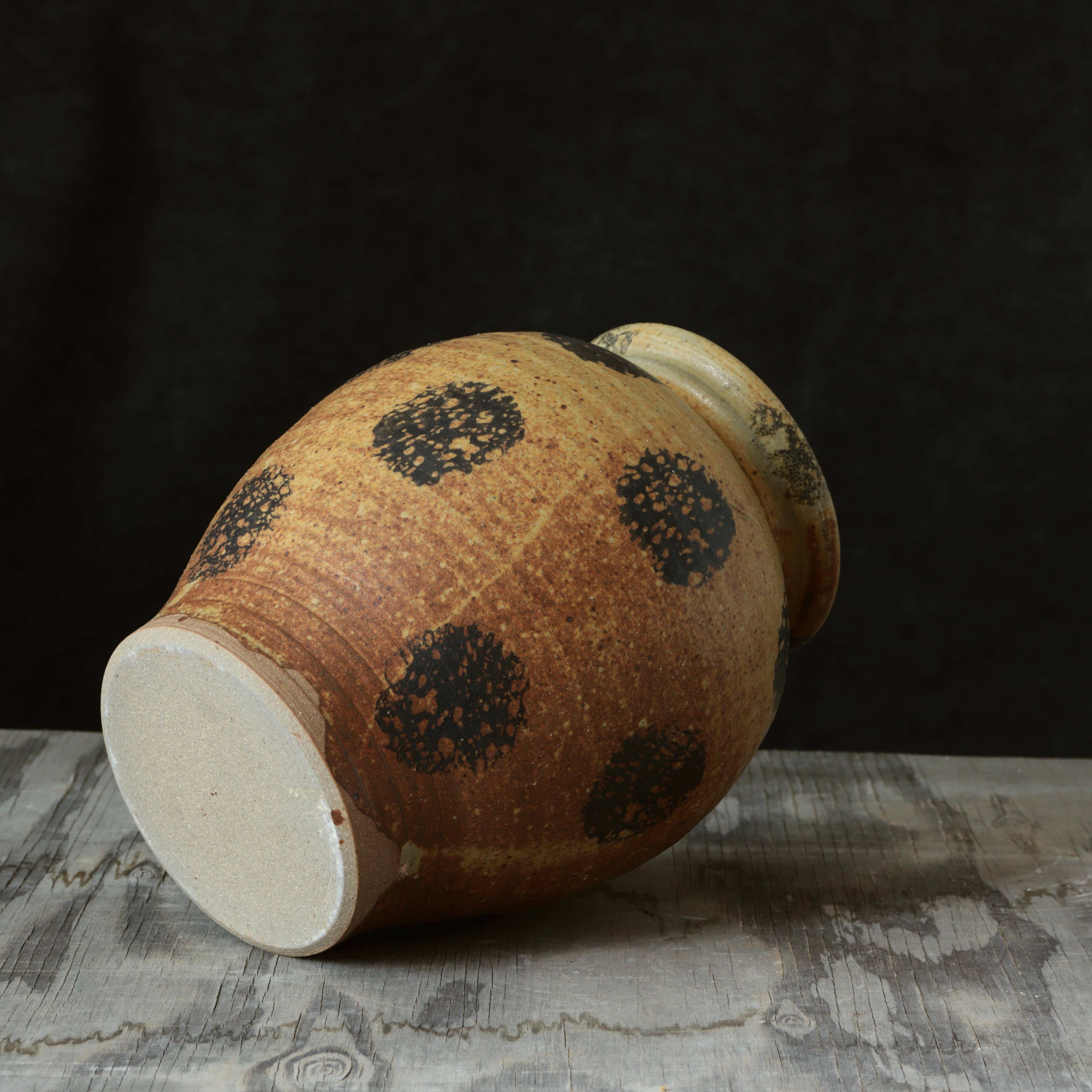 Yellow and Black 7-8" Vase