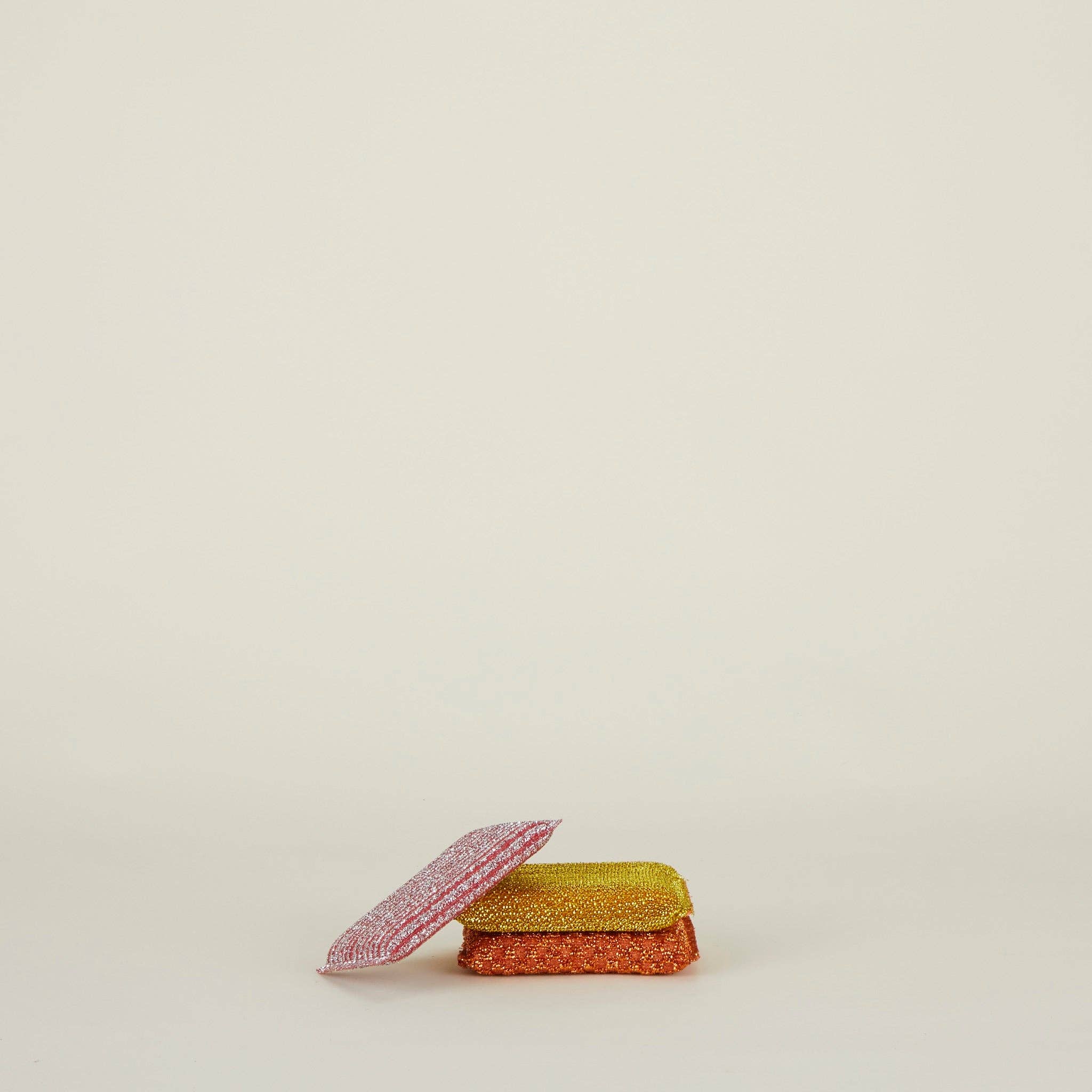 LUREX SPONGES - SET OF 3: PINK/TERRACOTTA/GOLD