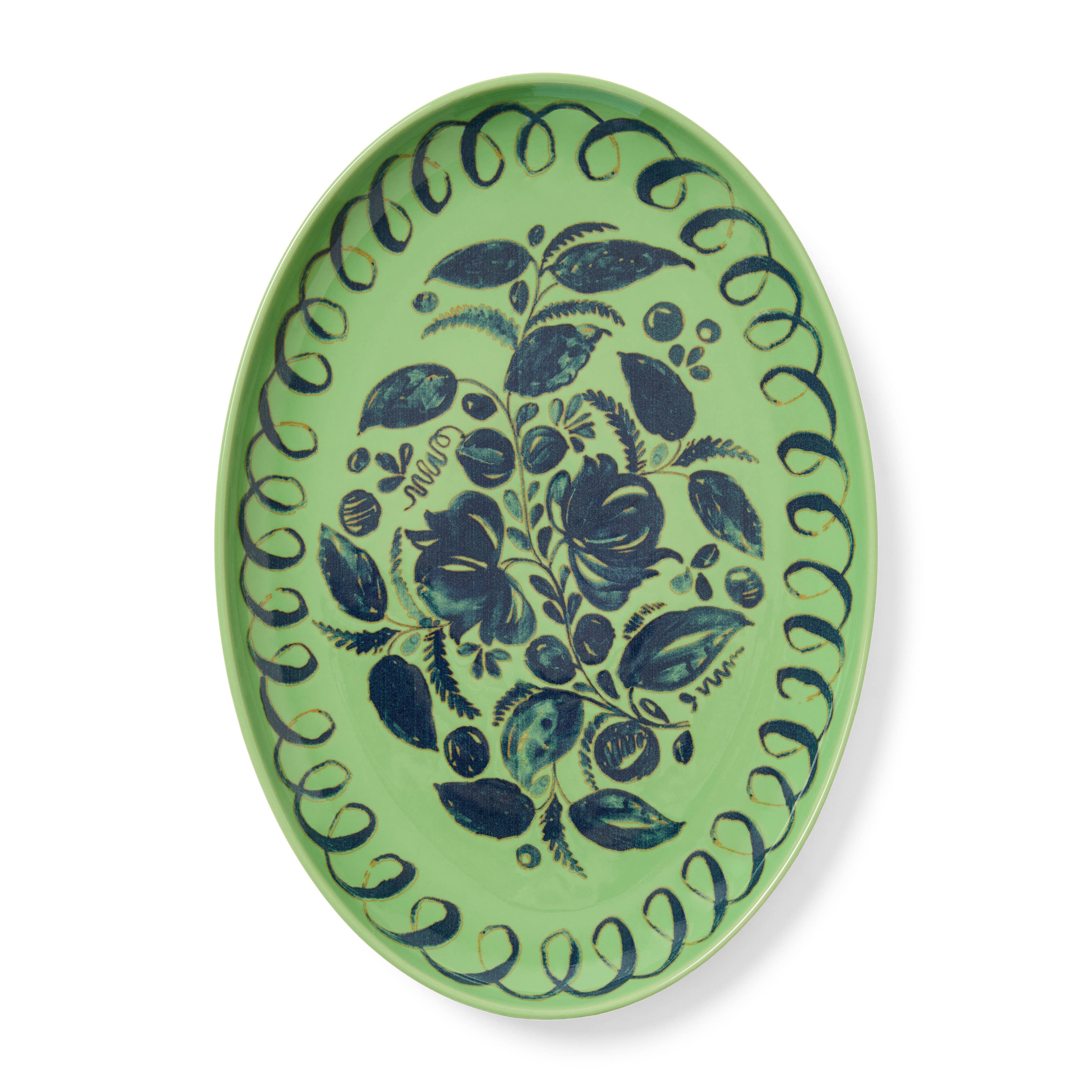 Amalfi Oval Tray Green - 15.7" x 11"