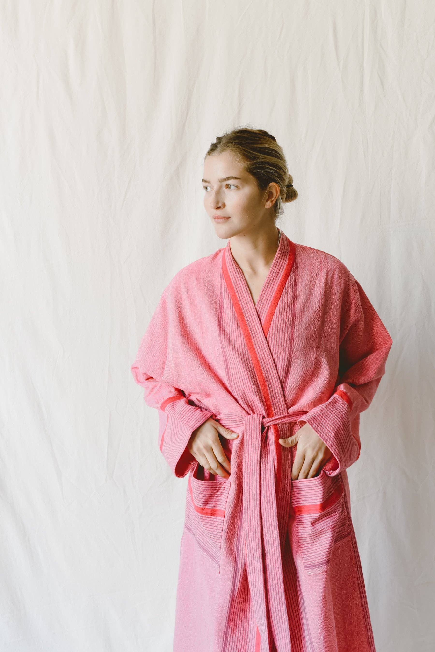 Gypsy Pink Tribeca Long Bathrobe: L