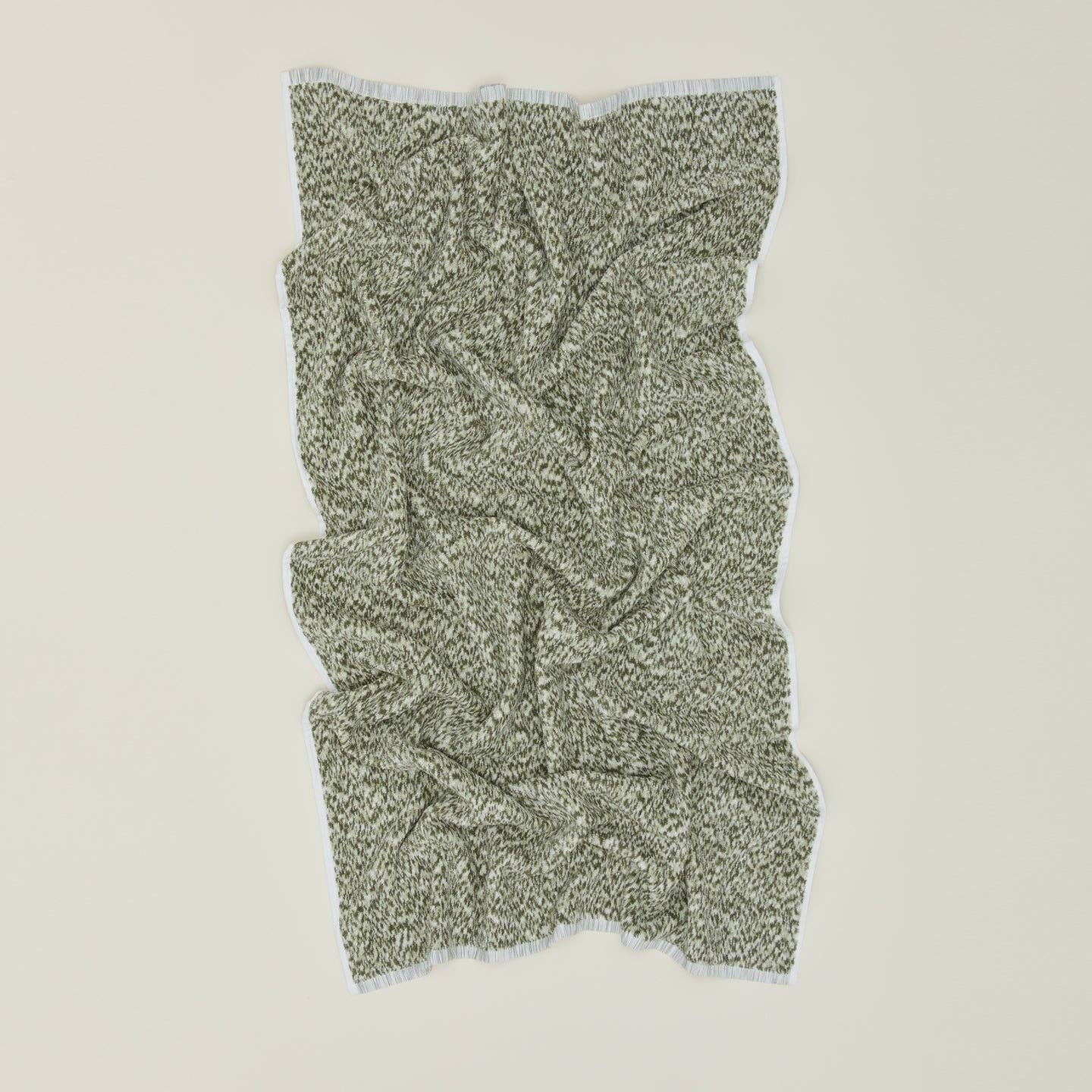 SPACE DYE TERRY TOWELS - OLIVE: WASHCLOTH