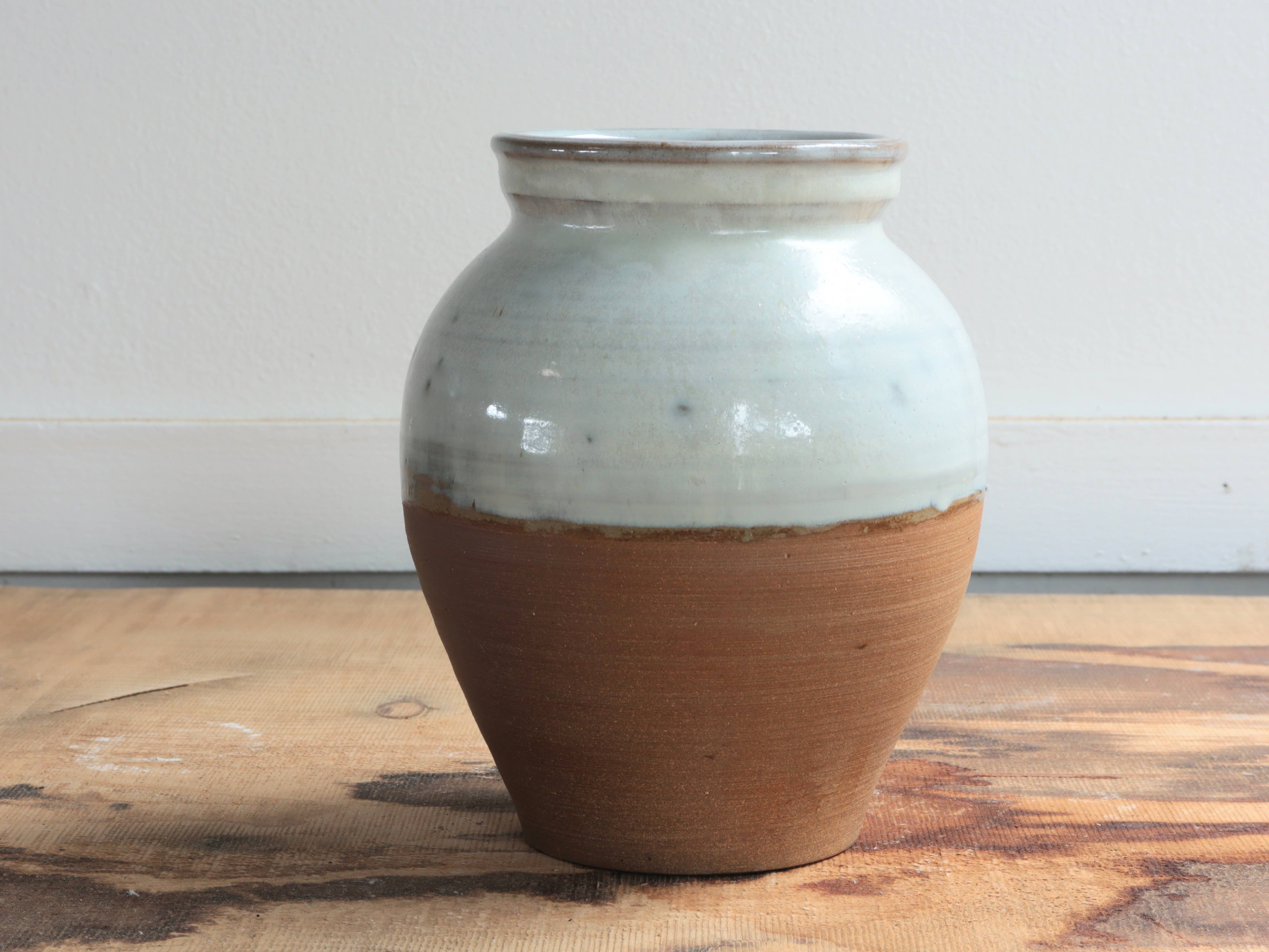 White Ash Glaze Vase 7-8"