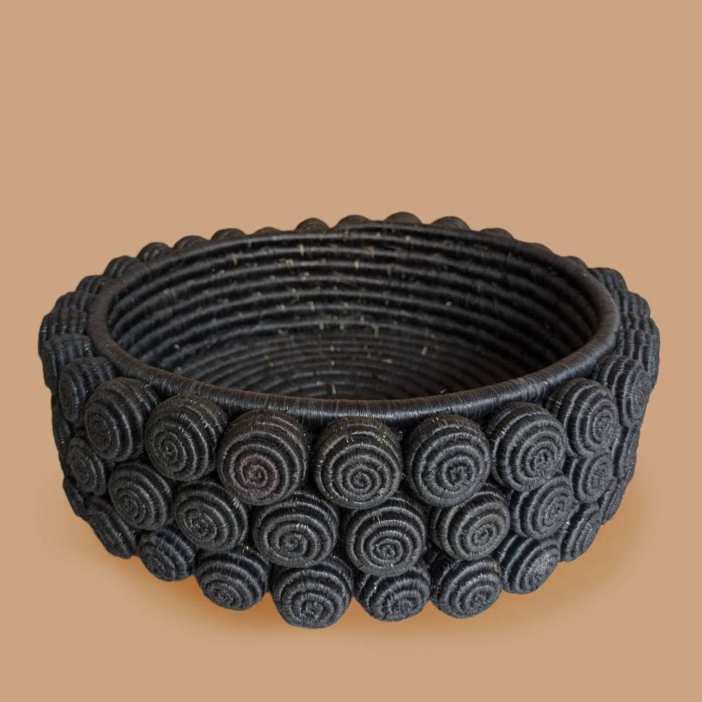 Knotty Decorative Bowl: Black