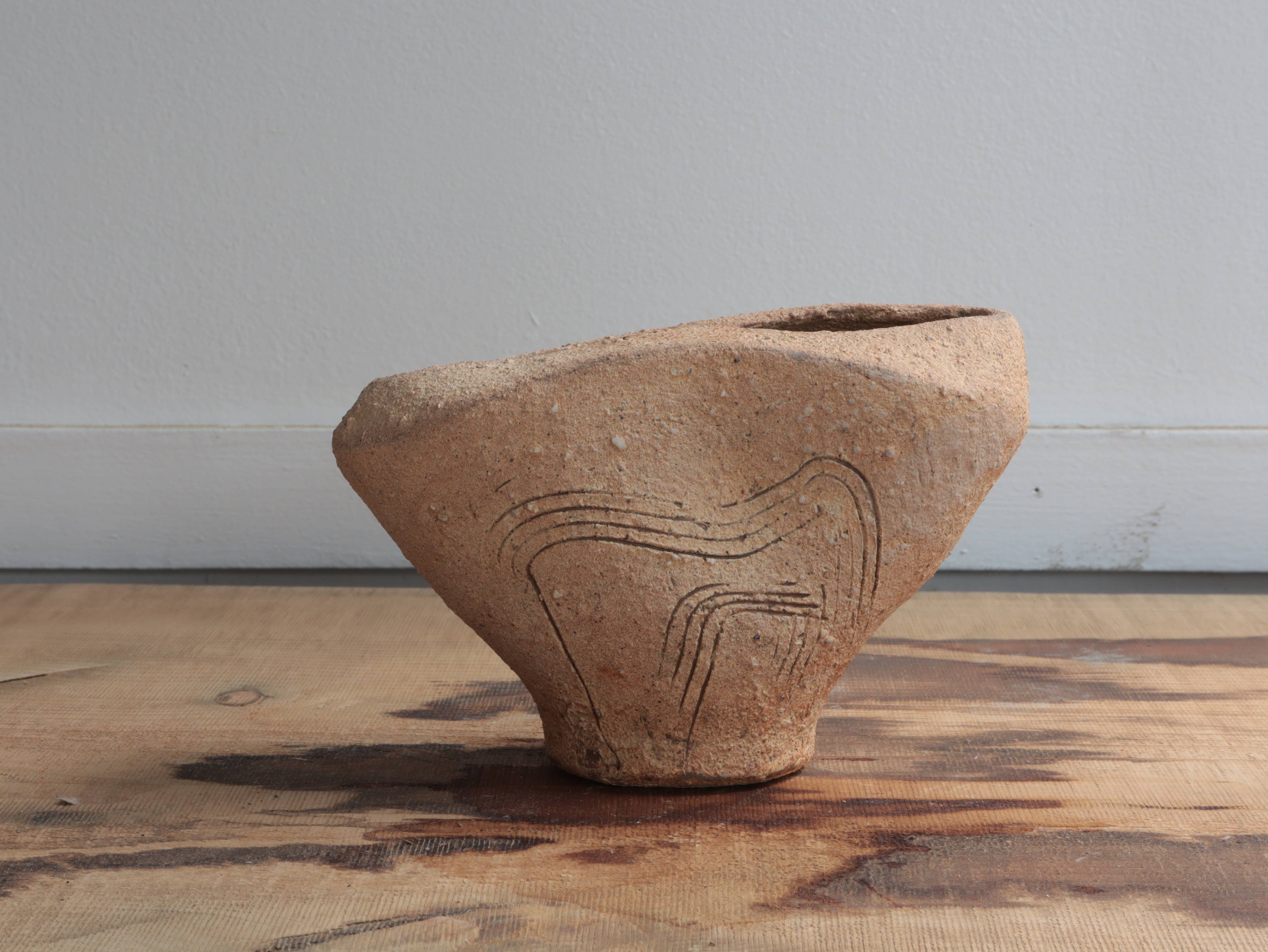 Landscape Vase Unglazed