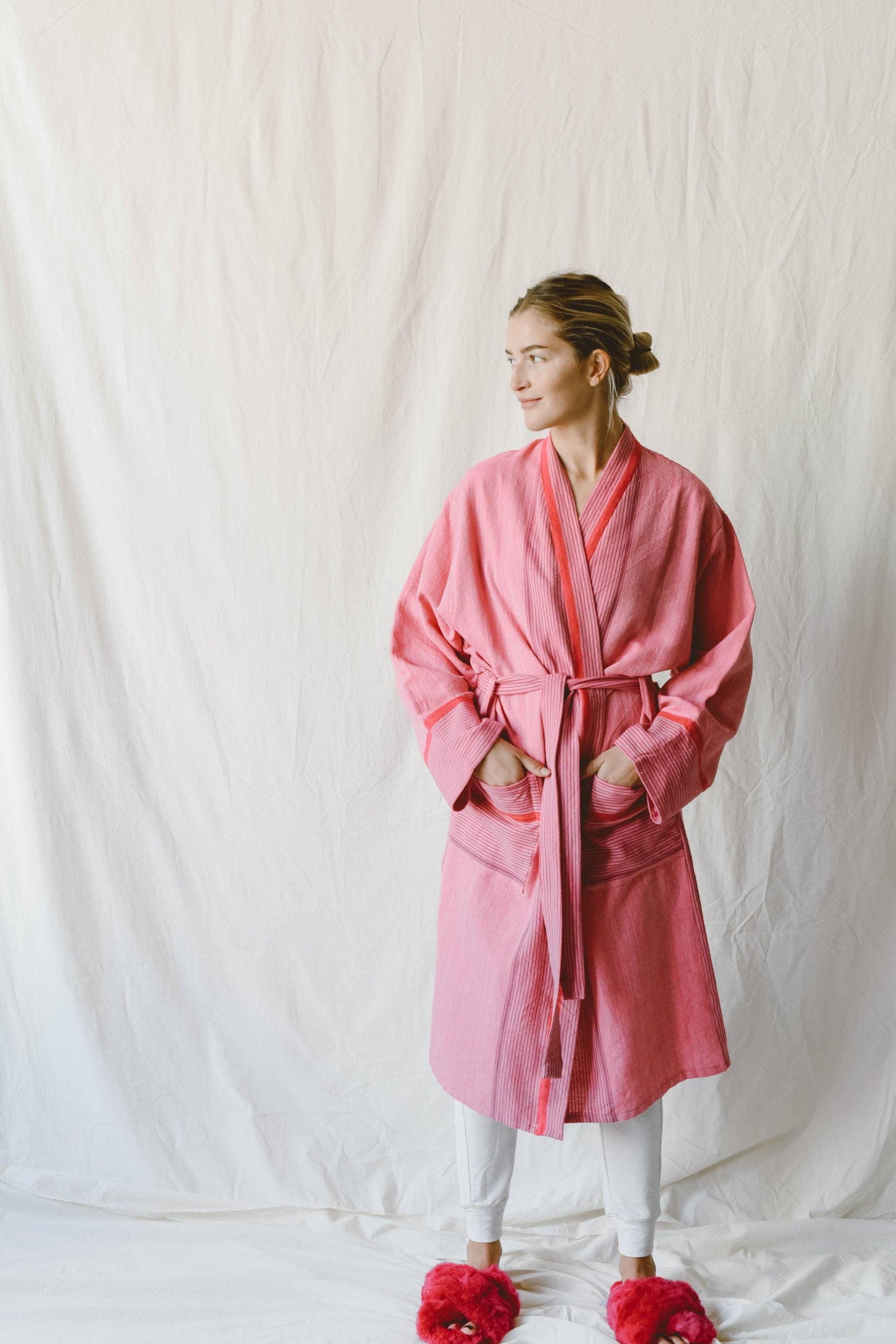Gypsy Pink Tribeca Long Bathrobe: L