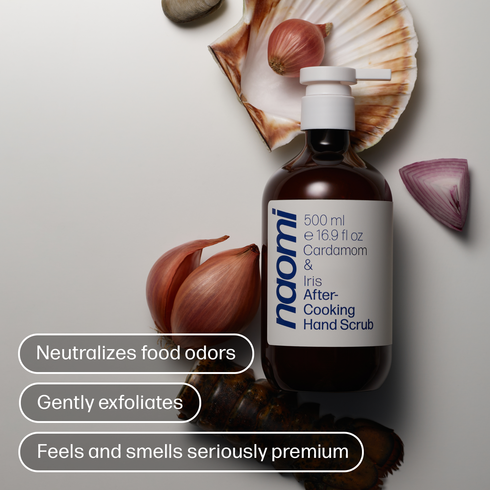 After-Cooking Hand Scrub | Cardamom & Iris Luxury Hand Wash