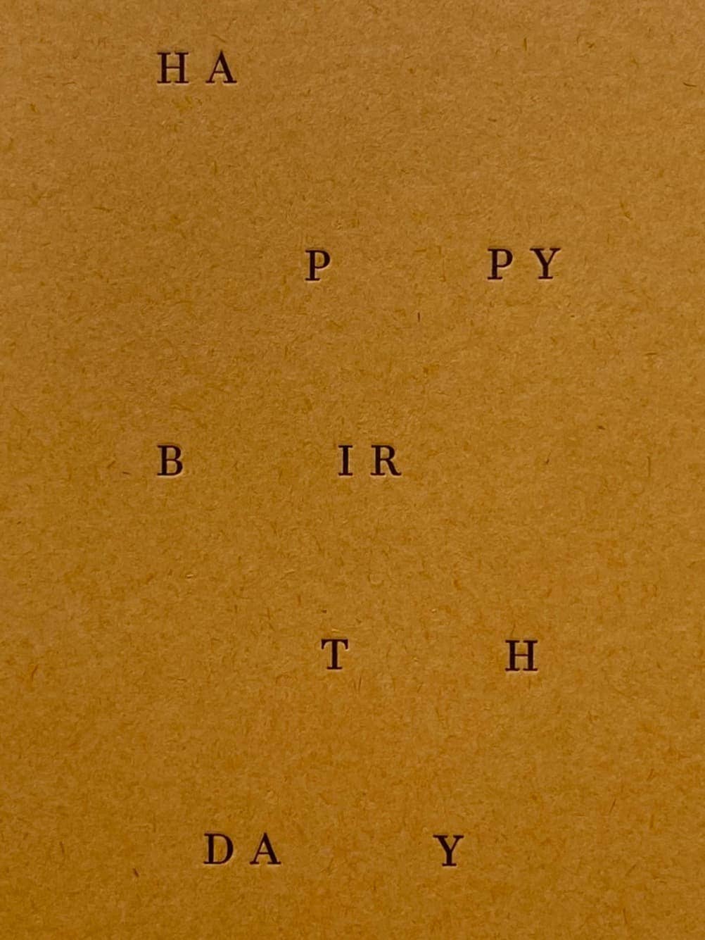 Happy Birthday No. 31: Ochre / Single Card