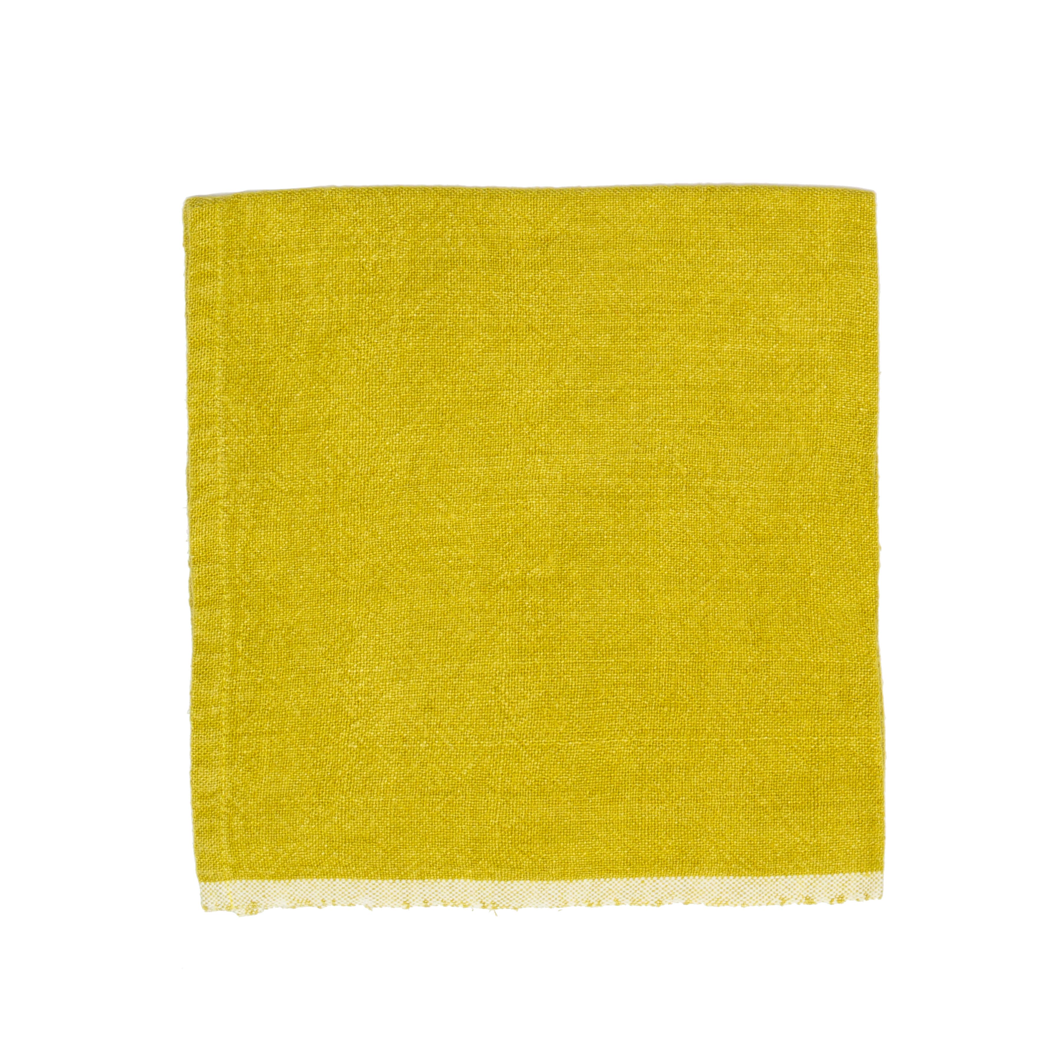 Chunky Linen Lime Napkins 20x20 - Set of 4: Lime