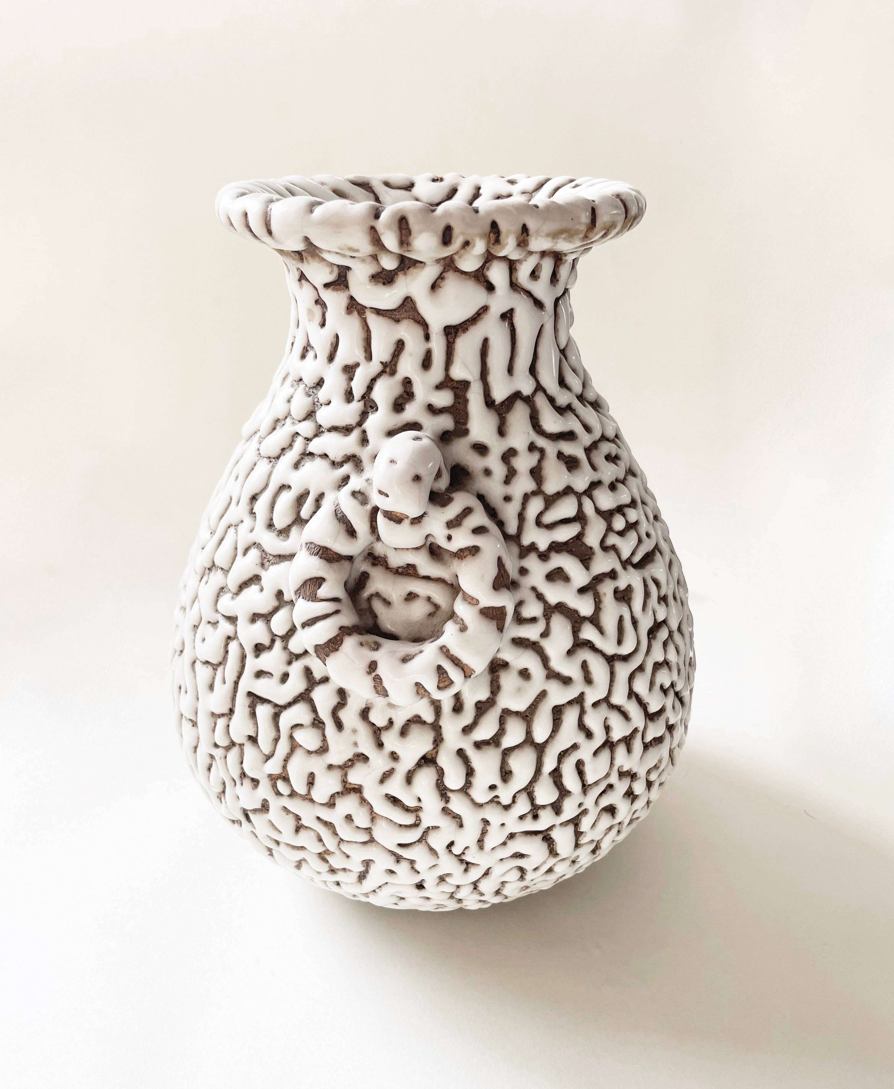 Large Meiji Japanese Vermiculated Vessel