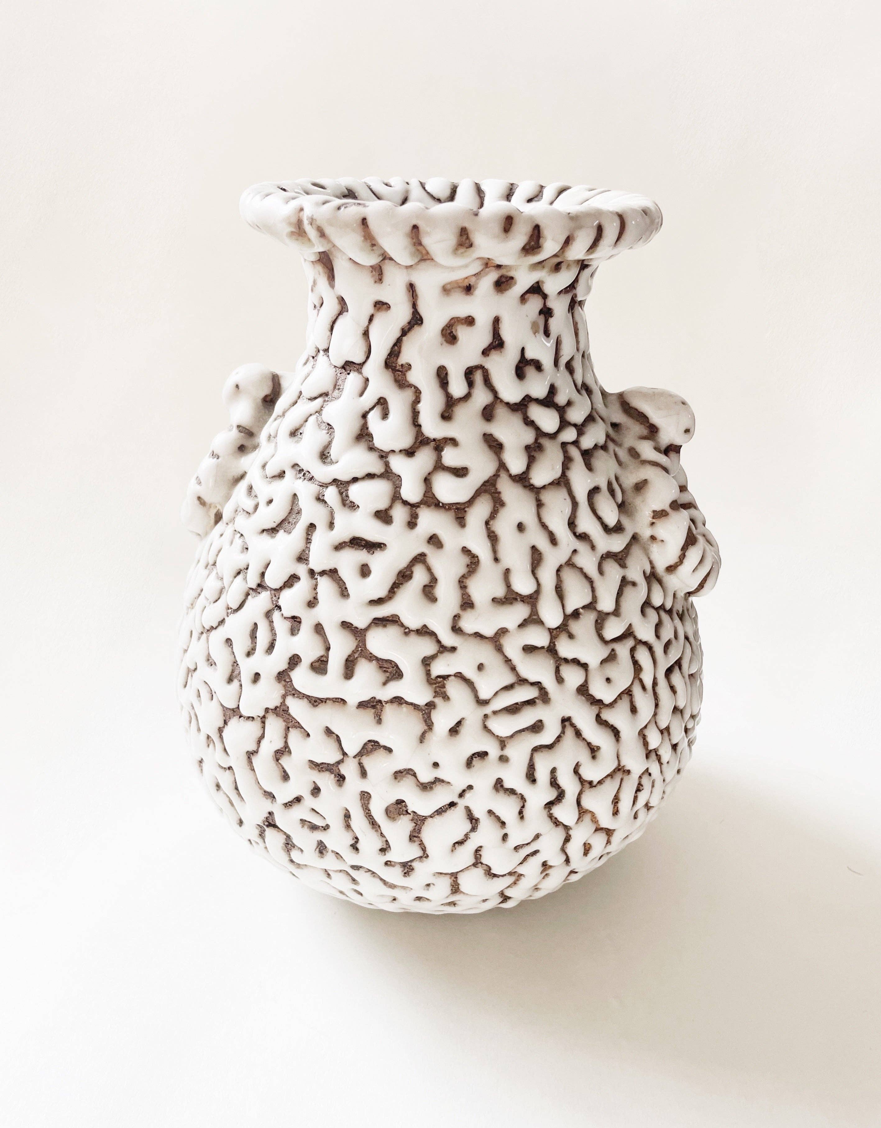 Large Meiji Japanese Vermiculated Vessel