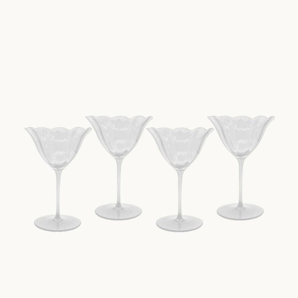Lily clear wine glass set (set of 4)