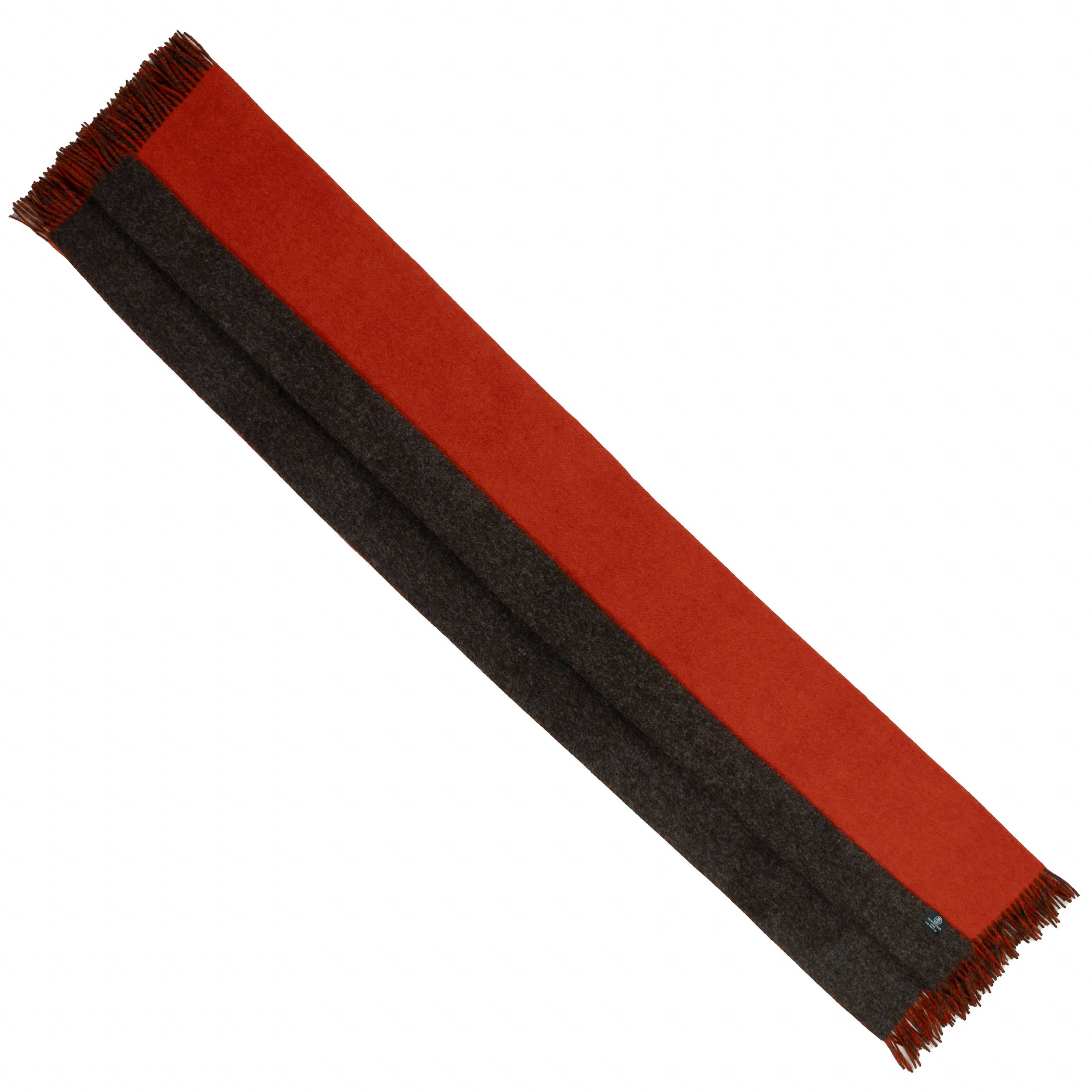 Highland Tweeds Reversible Double Cloth Throw~Charcoal/Camel