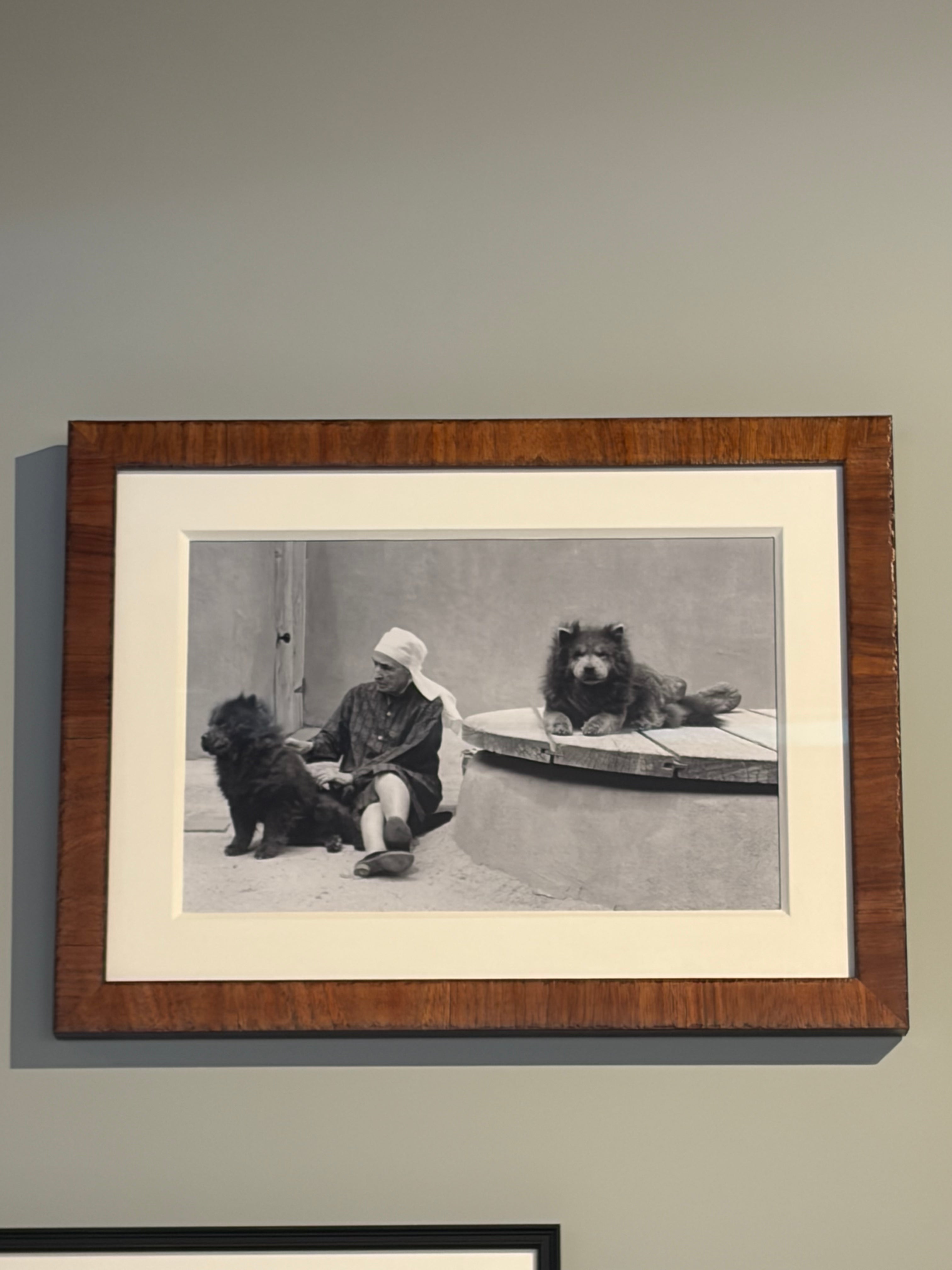 Georgia O'keefe with Dogs Framed Art