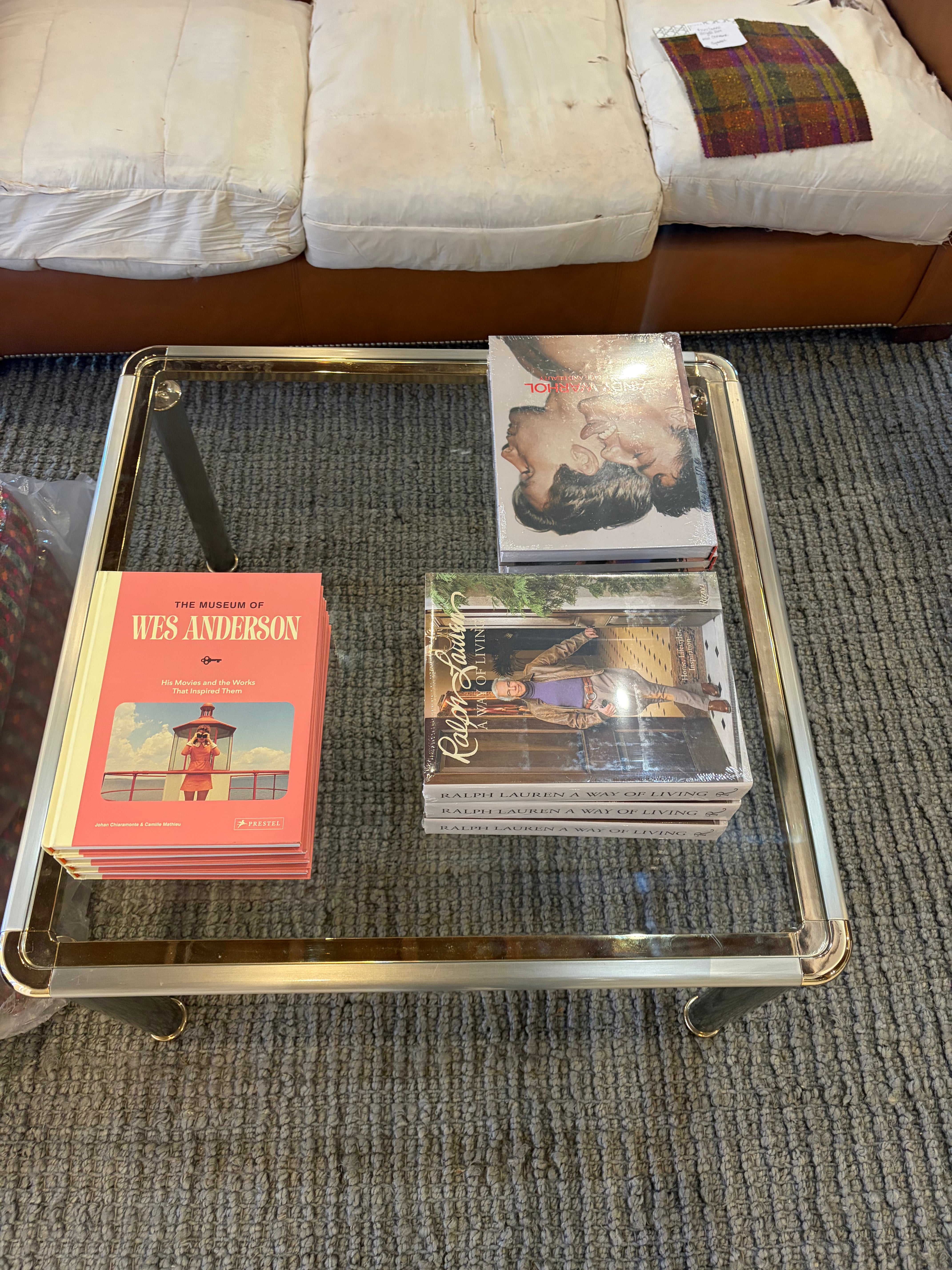 Square Modernist Glass Insert Coffee Table