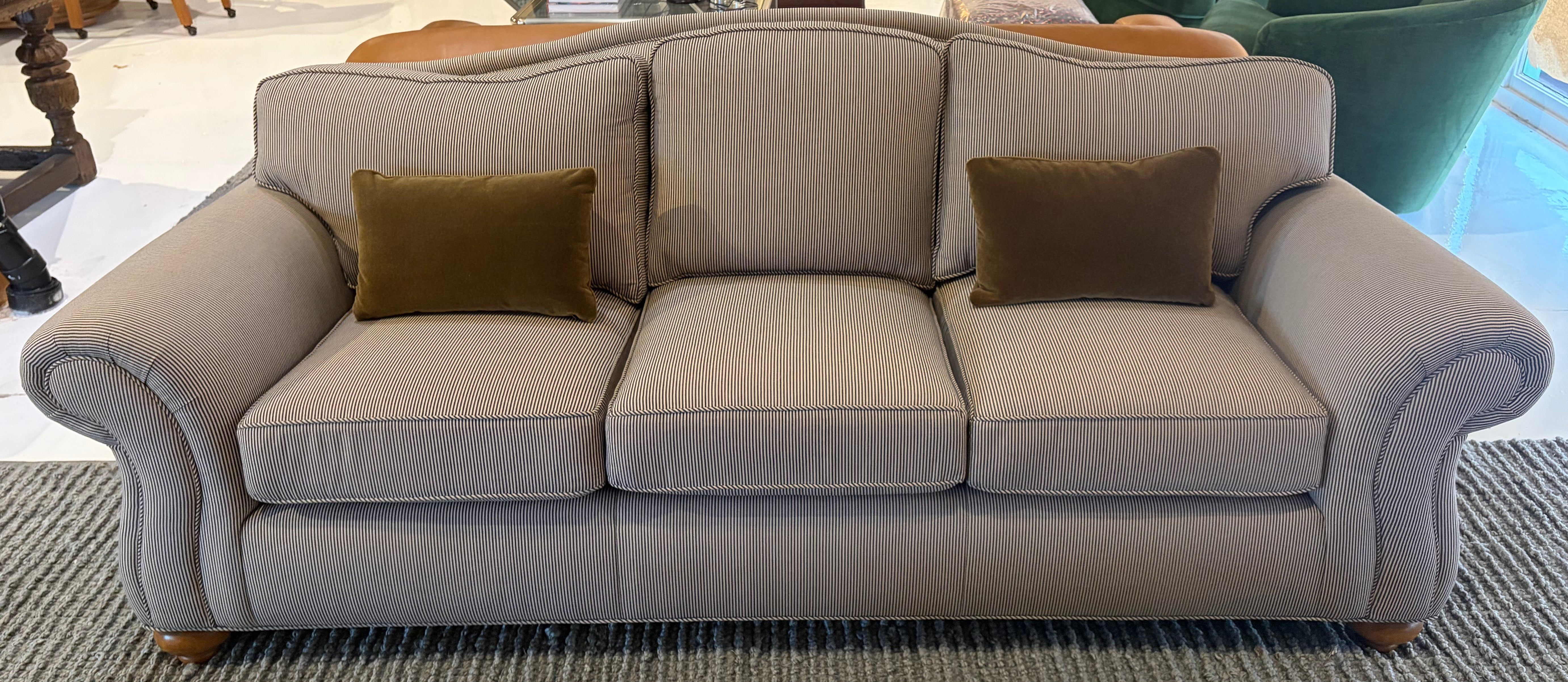 Striped Cotton Canvas Sofa