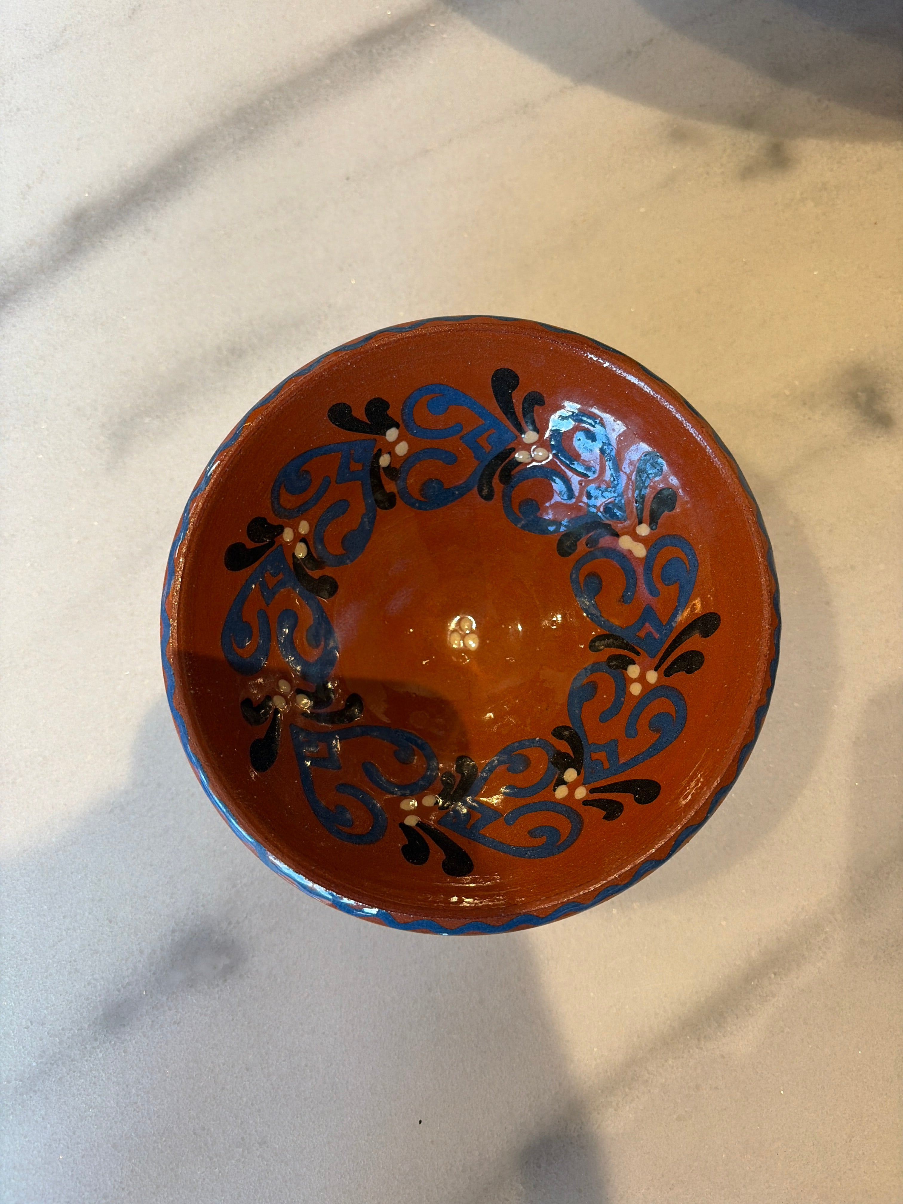 Terracotta Hand Painted Bowl