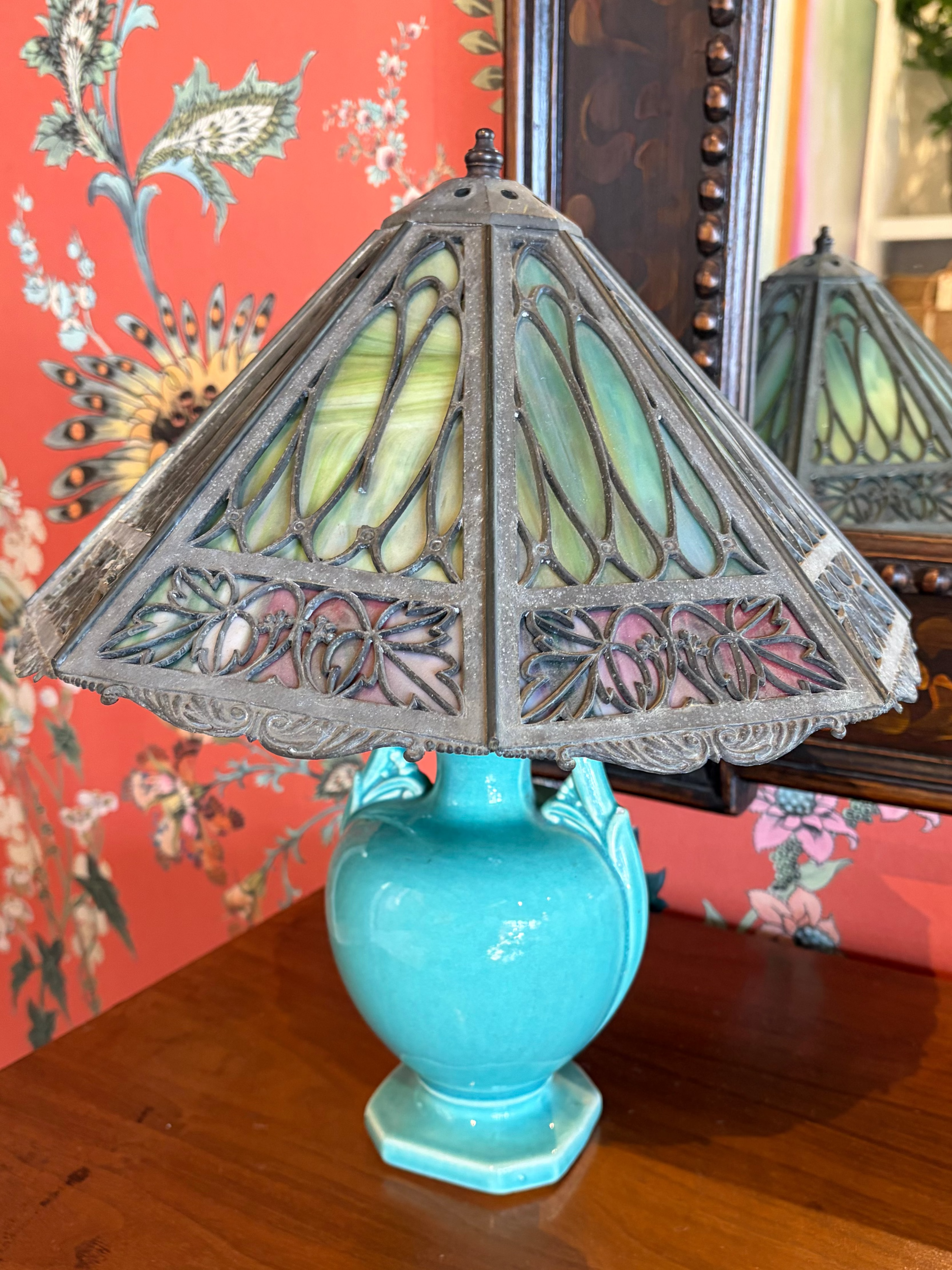 Vintage Lamp with Metal Shade