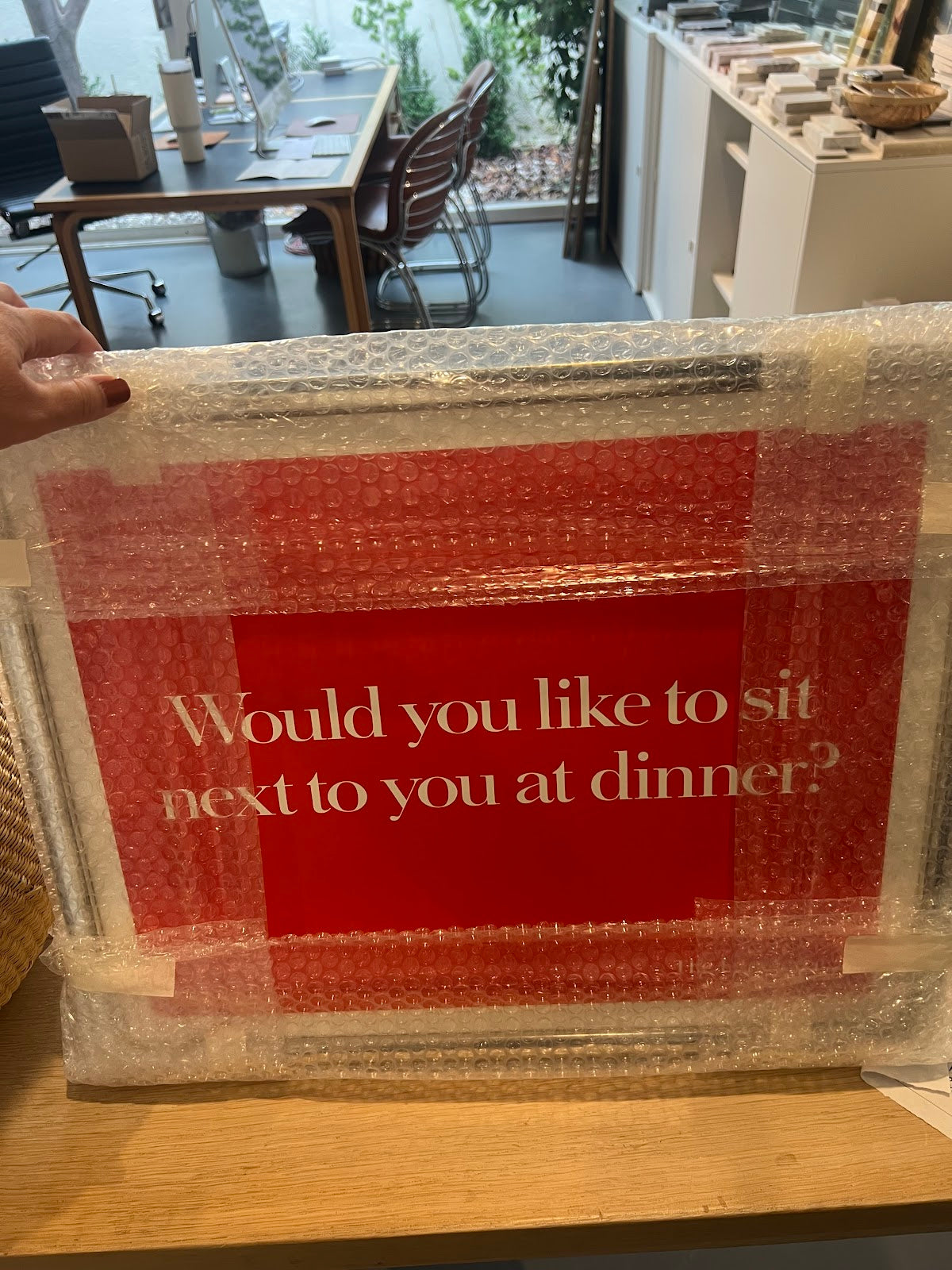 Would You Like to Sit Framed Art