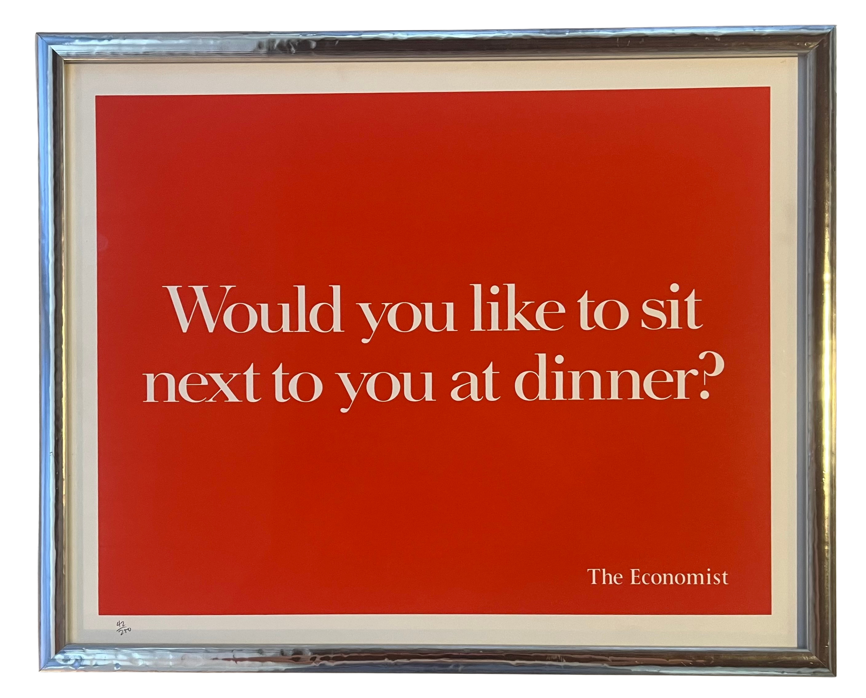 Would You Like to Sit Framed Art