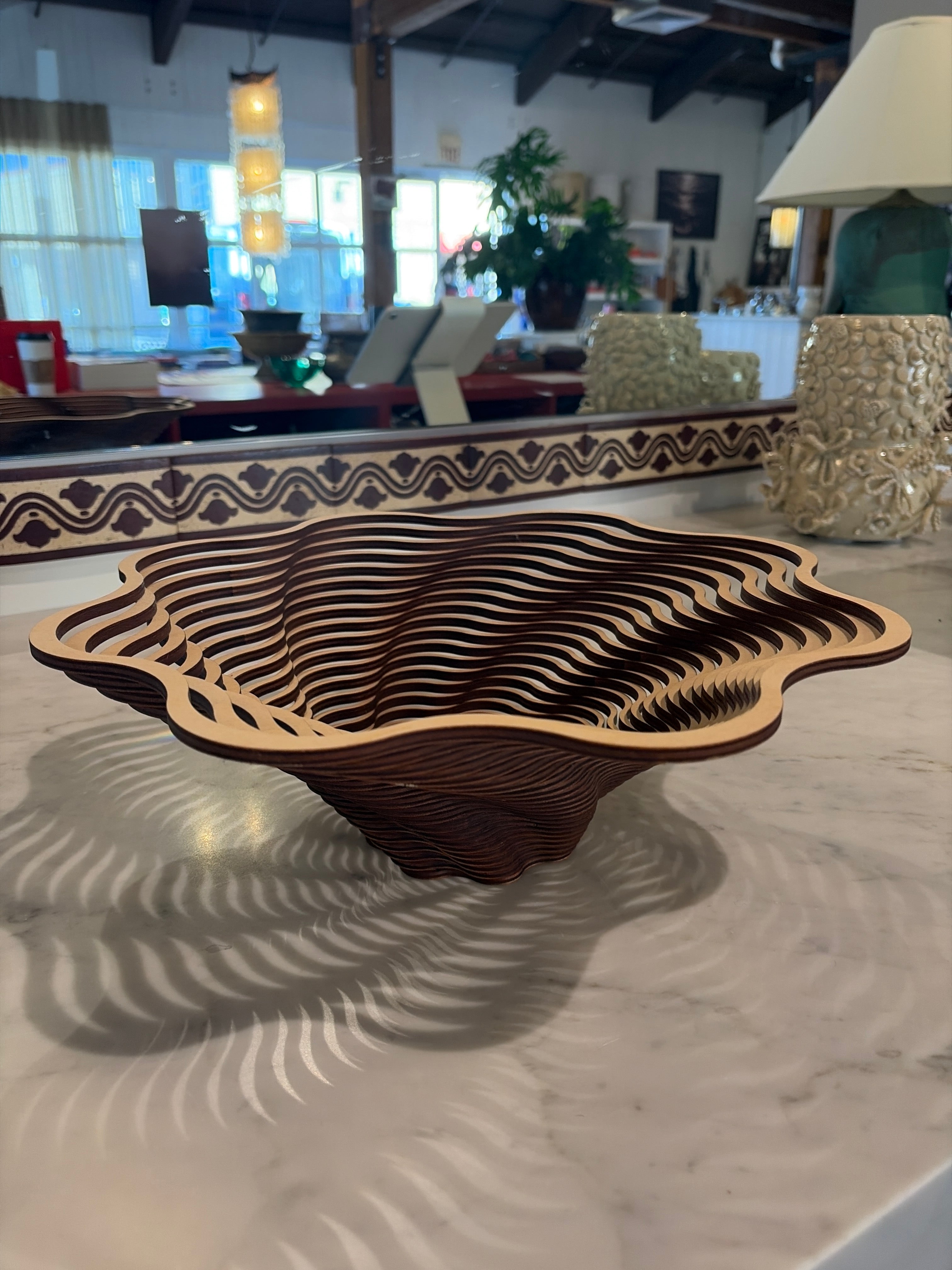 Wavy Geometric Bowl