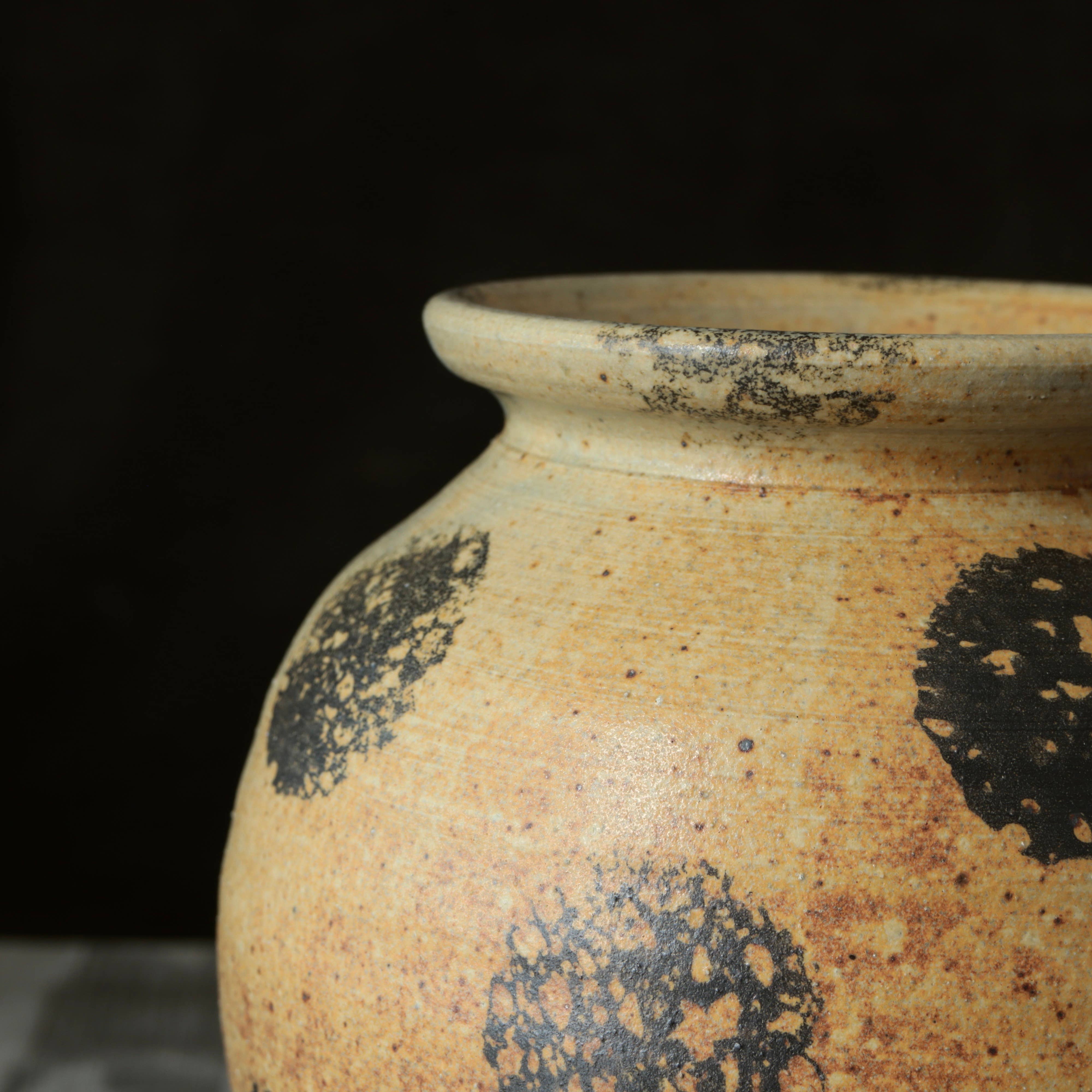 Yellow and Black 7-8" Vase