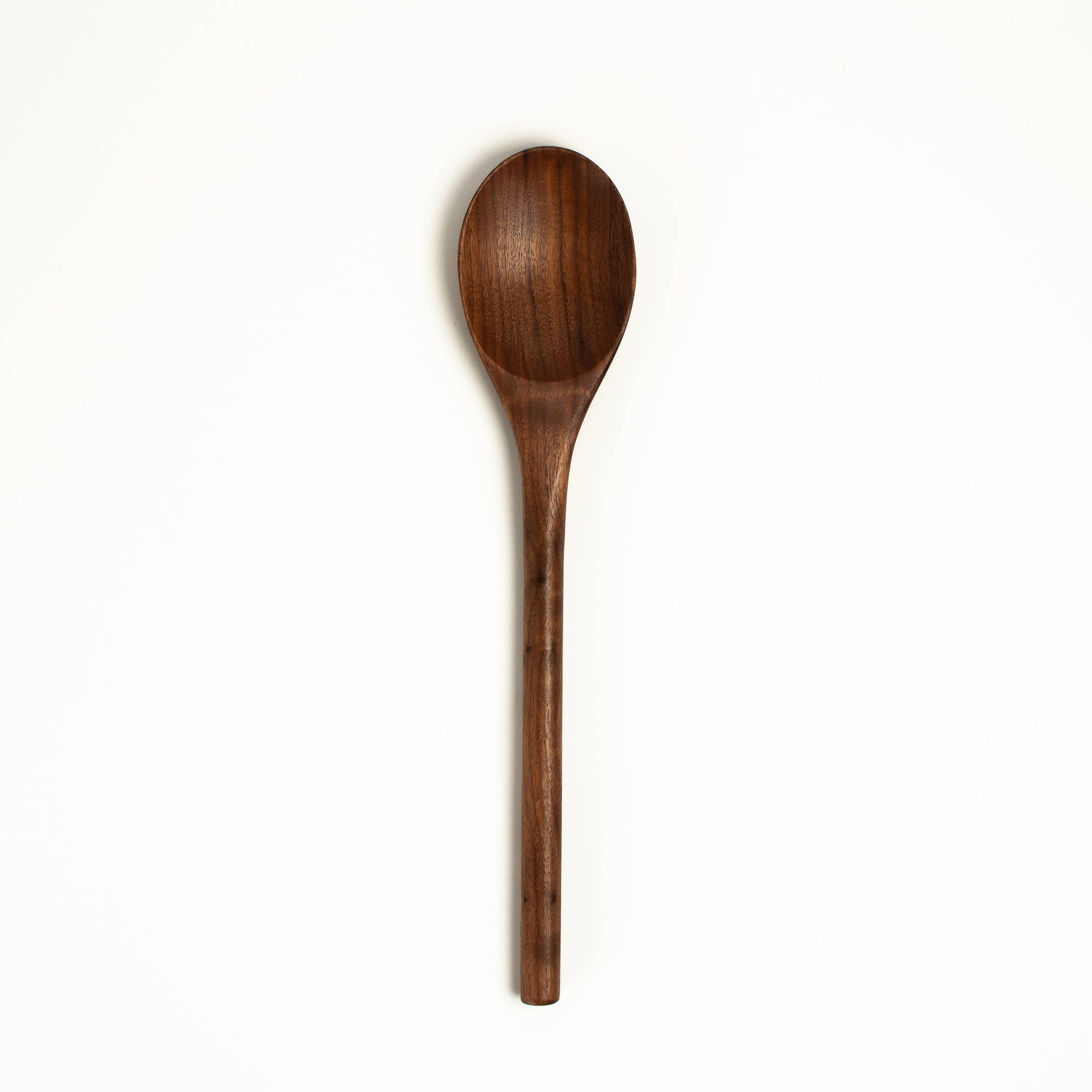 12’’ Walnut Wooden Oval Spoon - Kitchen Cooking Utensil