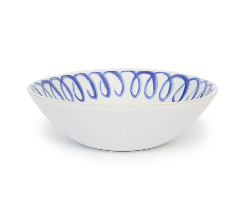 Amalfi Cereal Bowl White/Blue - 7" Diameter - 10.1 fl oz