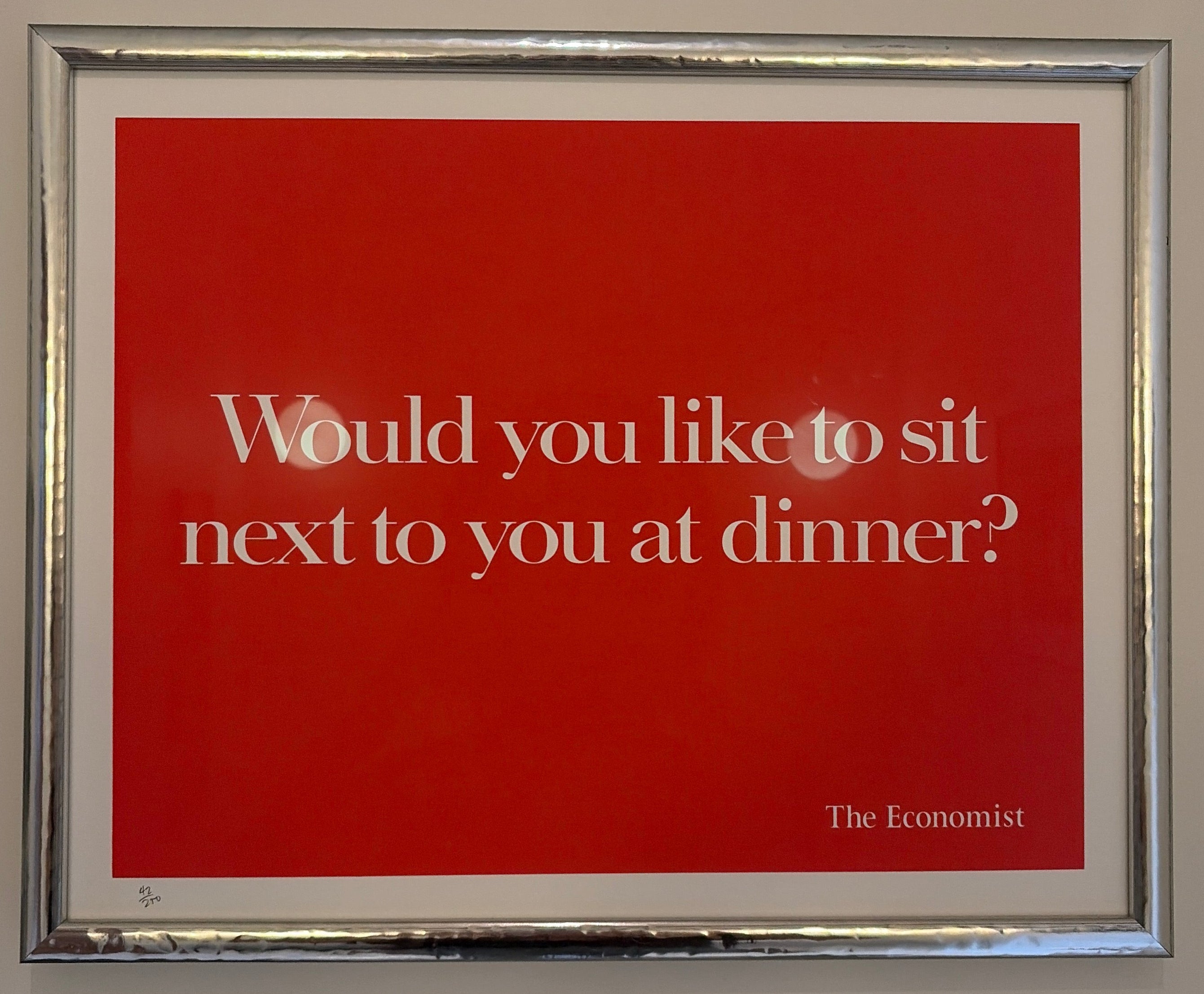 Would You Like to Sit Framed Art