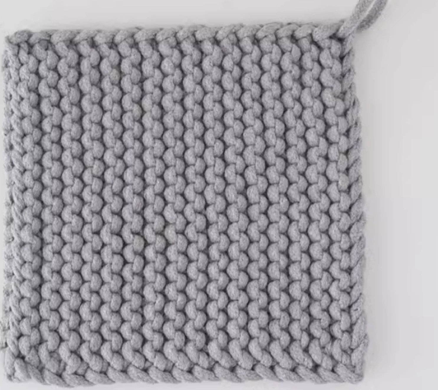 Cotton Crocheted Pot Holder: White Large