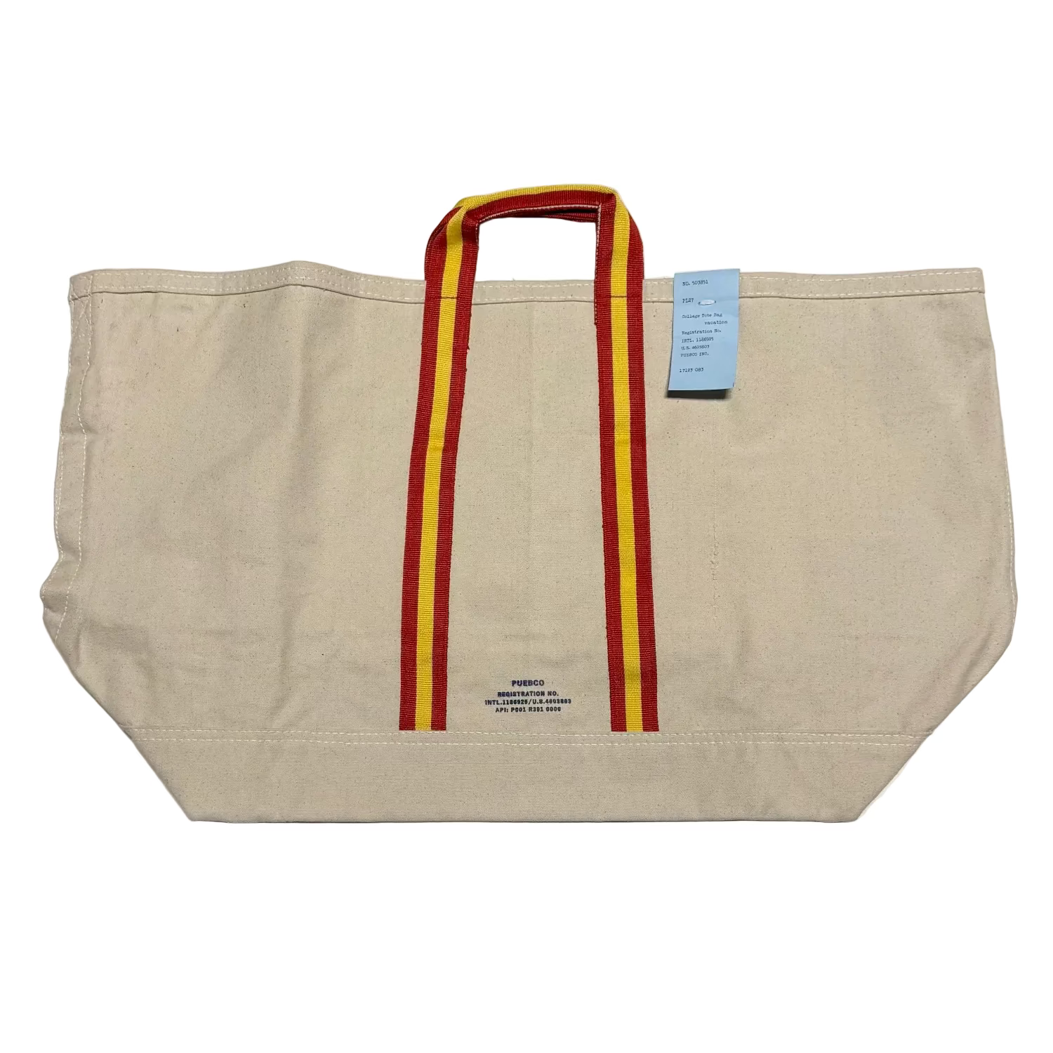 College Tote Bag - Vacation: Red x Yellow