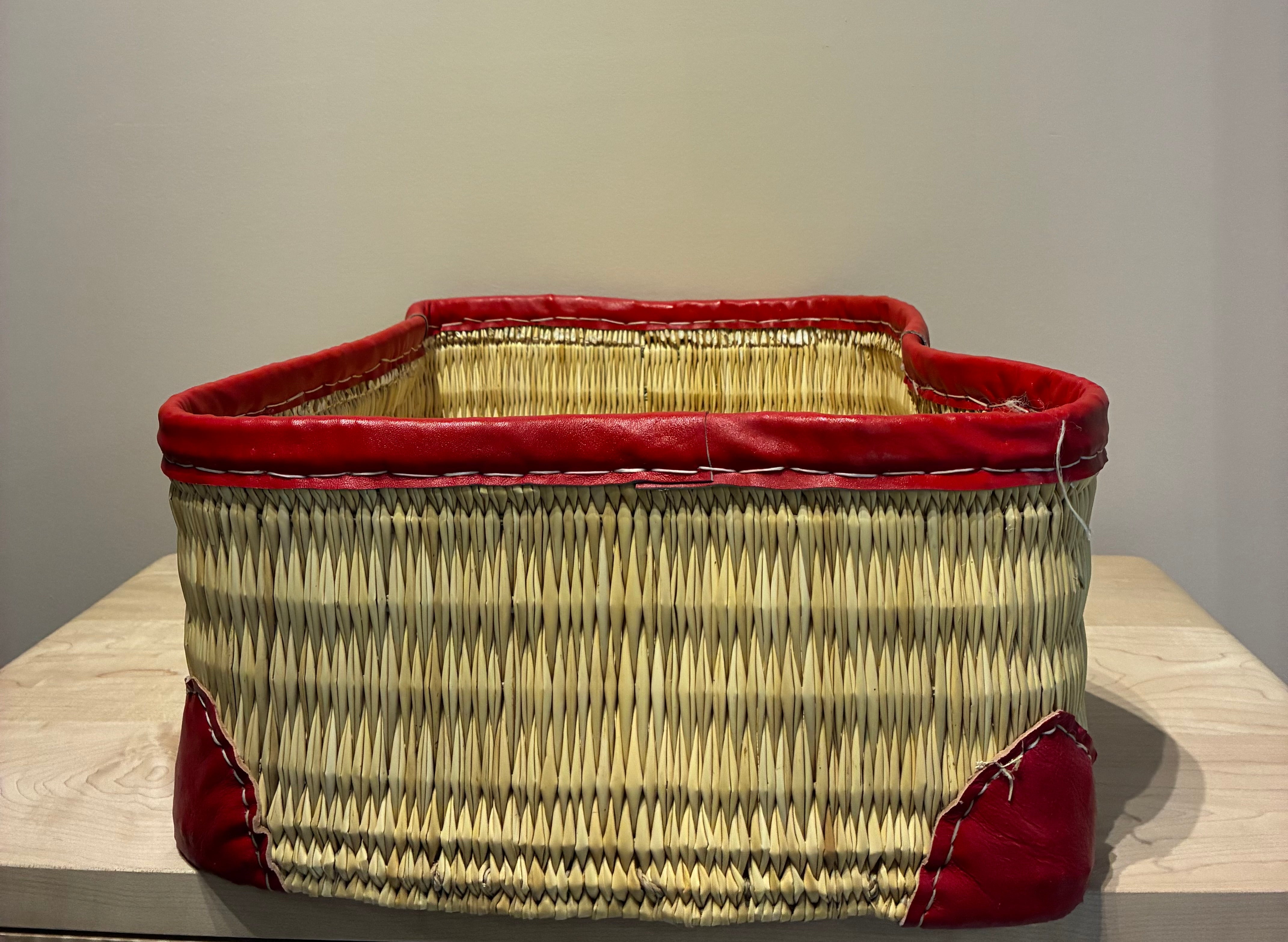 Large Red Trim Storage Basket