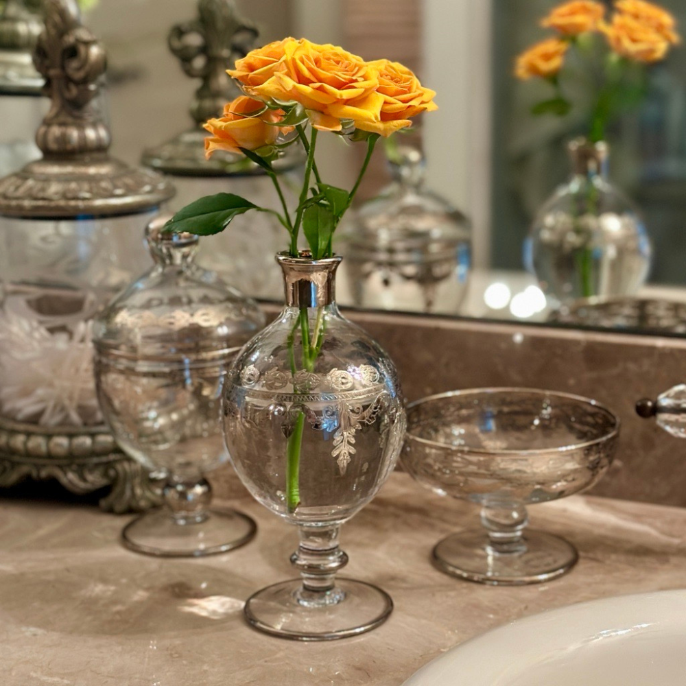 Vetro Platinum Bud Vase