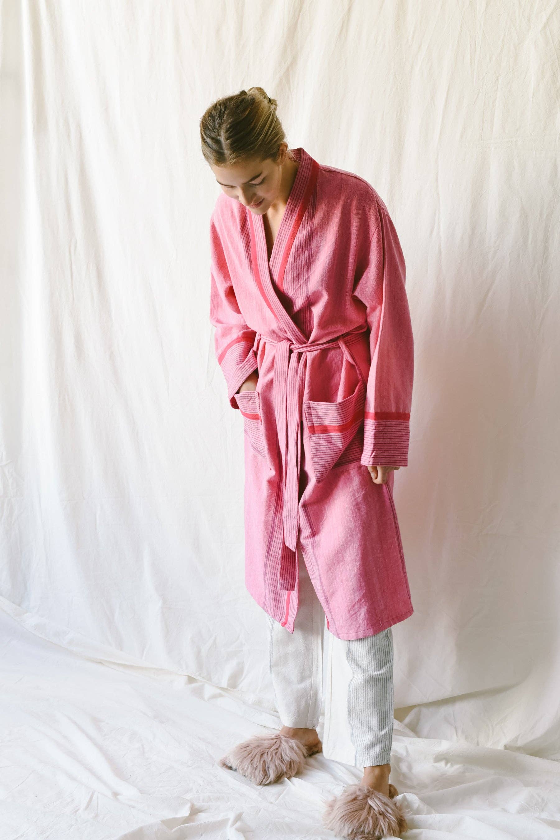 Gypsy Pink Tribeca Long Bathrobe: L