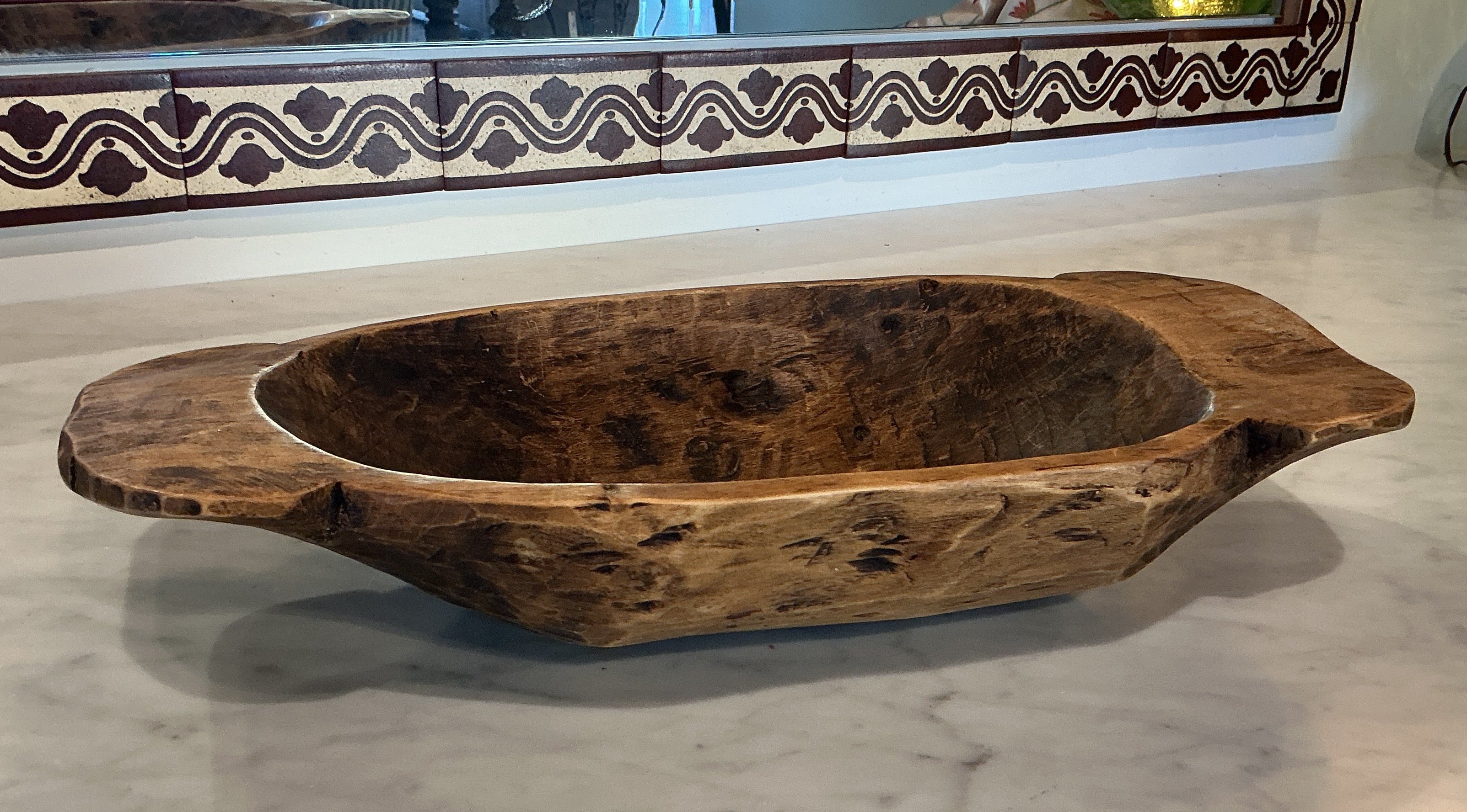 Mid-Century Wood Bread Bowl